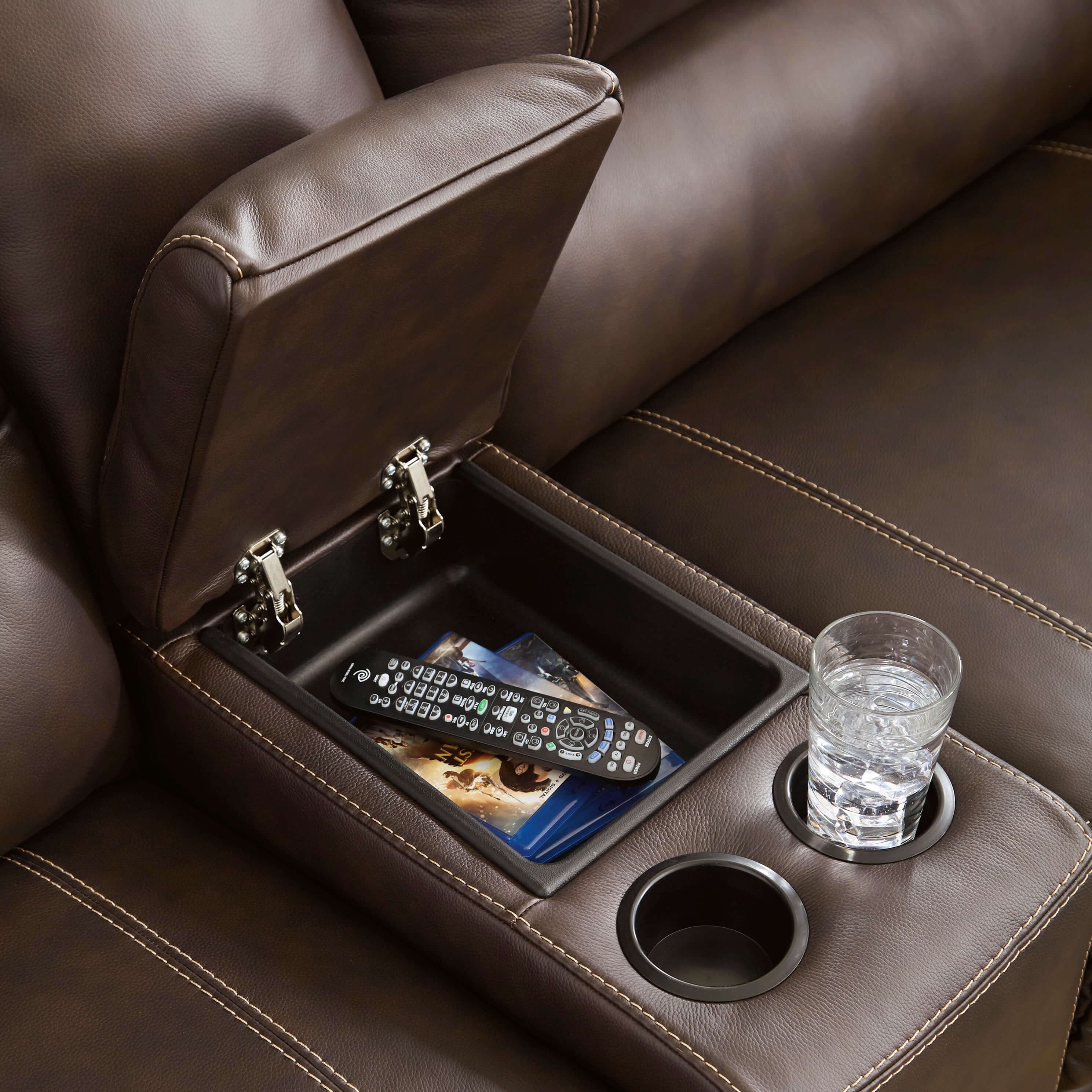 Dunleith 6-Piece Leather Power Reclining Sectional Sofa
