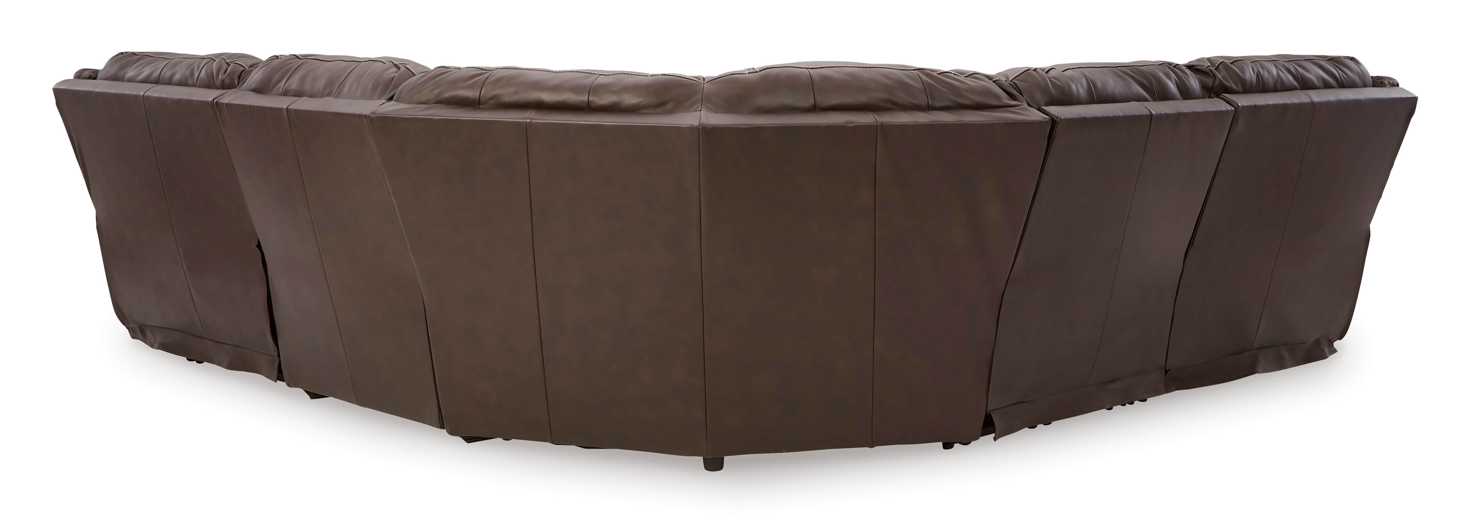 Dunleith 5-Piece Leather Power Reclining Sectional Sofa