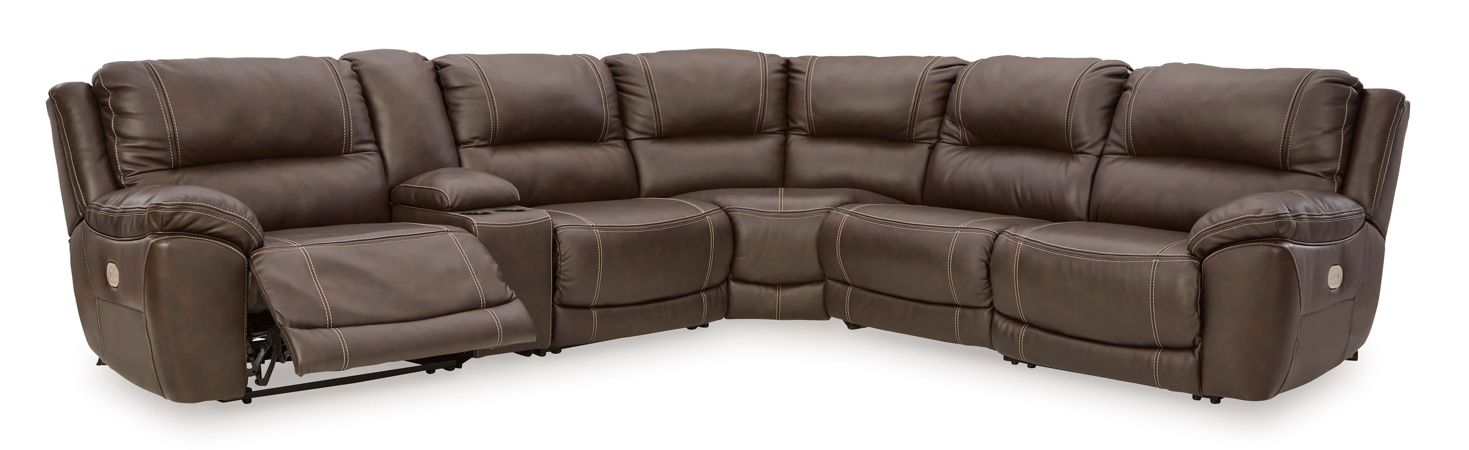 Dunleith 6-Piece Leather Power Reclining Sectional Sofa