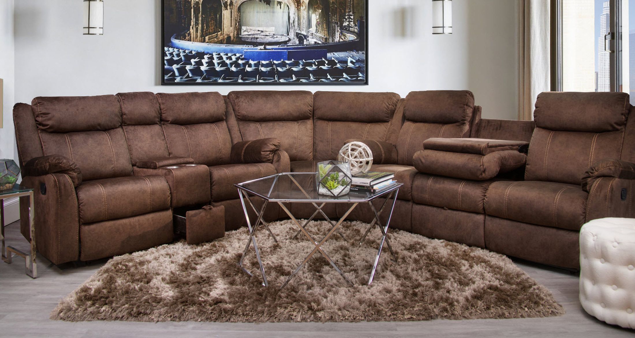 U7303 Microfiber Sectional