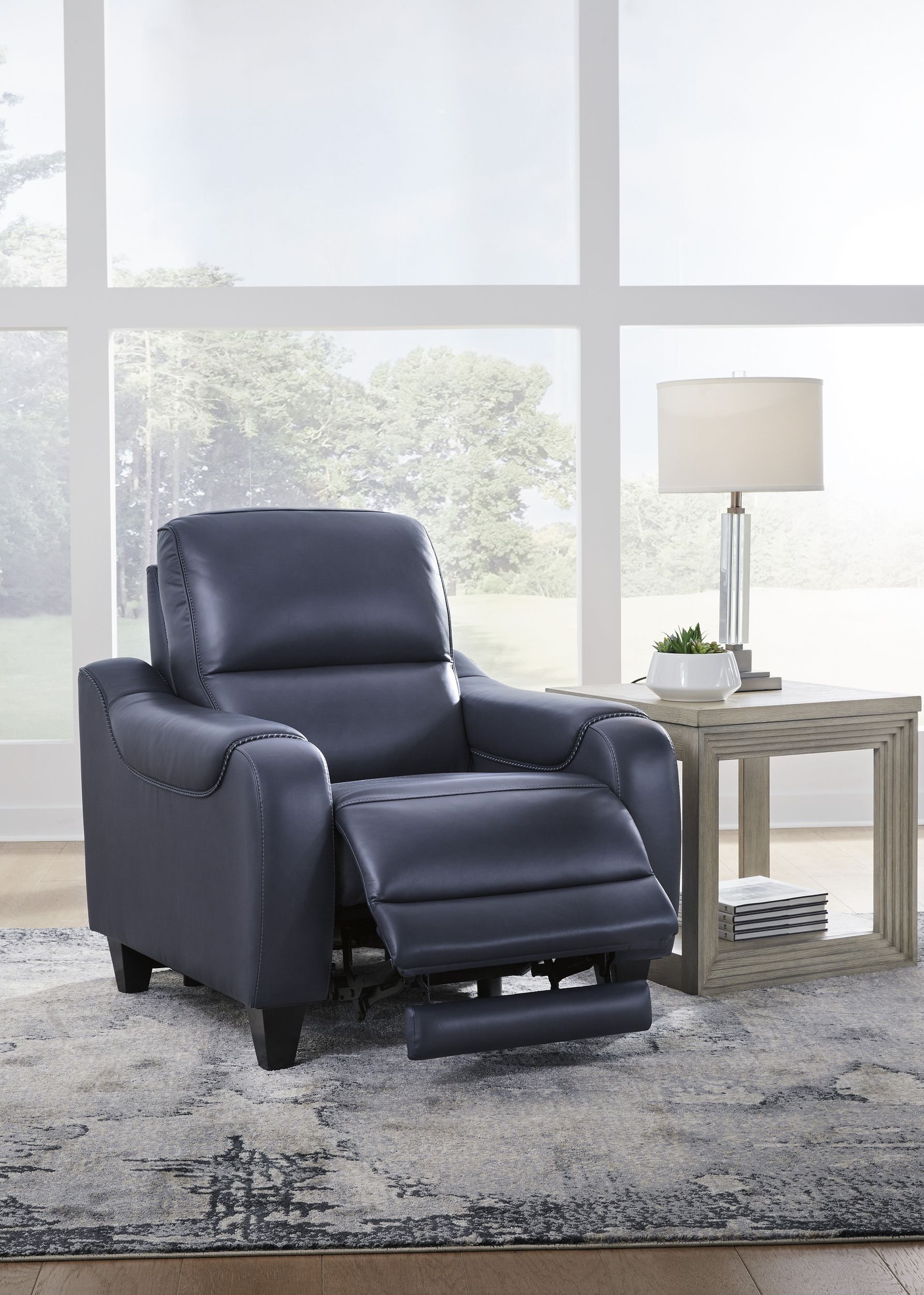 Mercomatic Leather Power Reclining Living Room Set