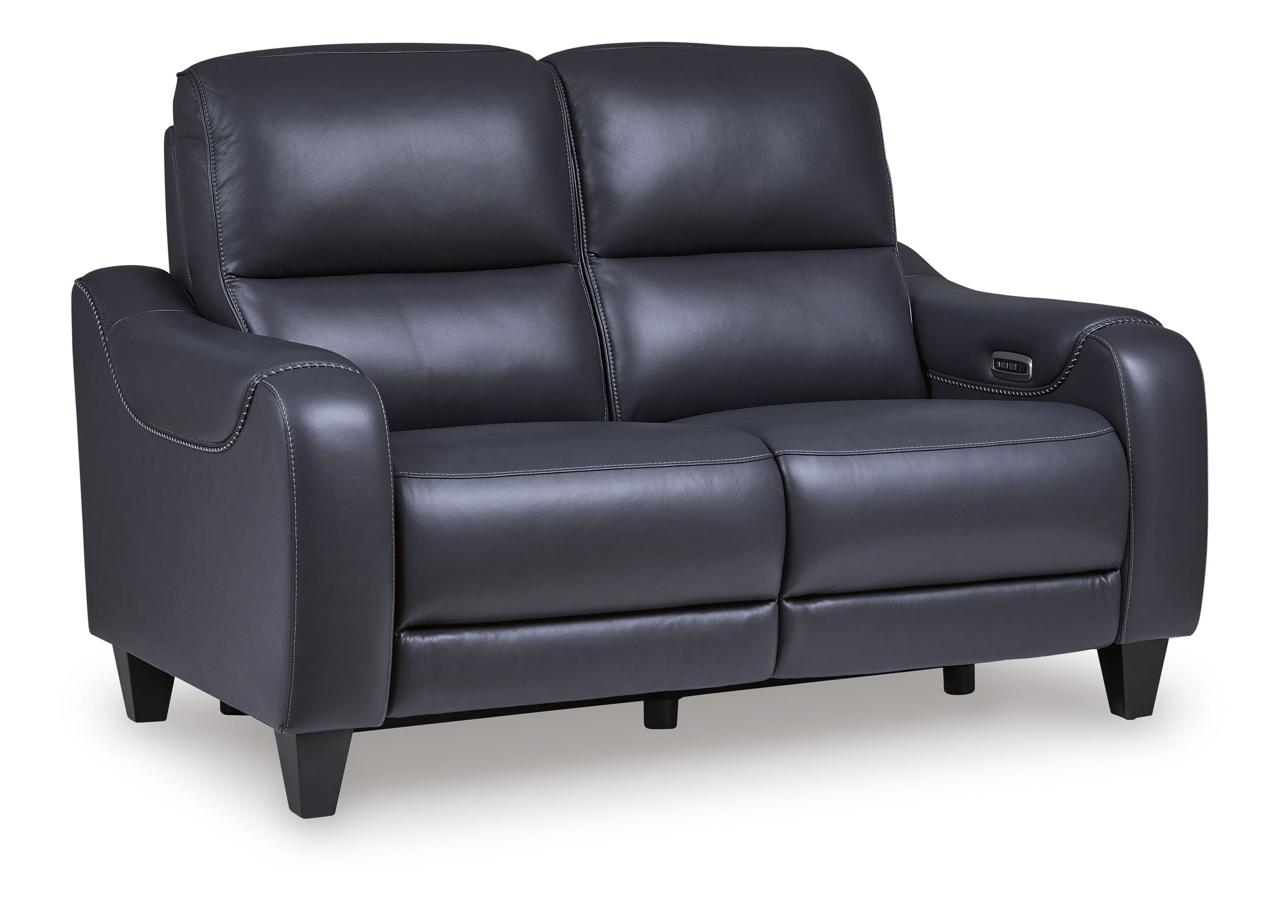 Ashley Mercomatic Ocean Leather Loveseat