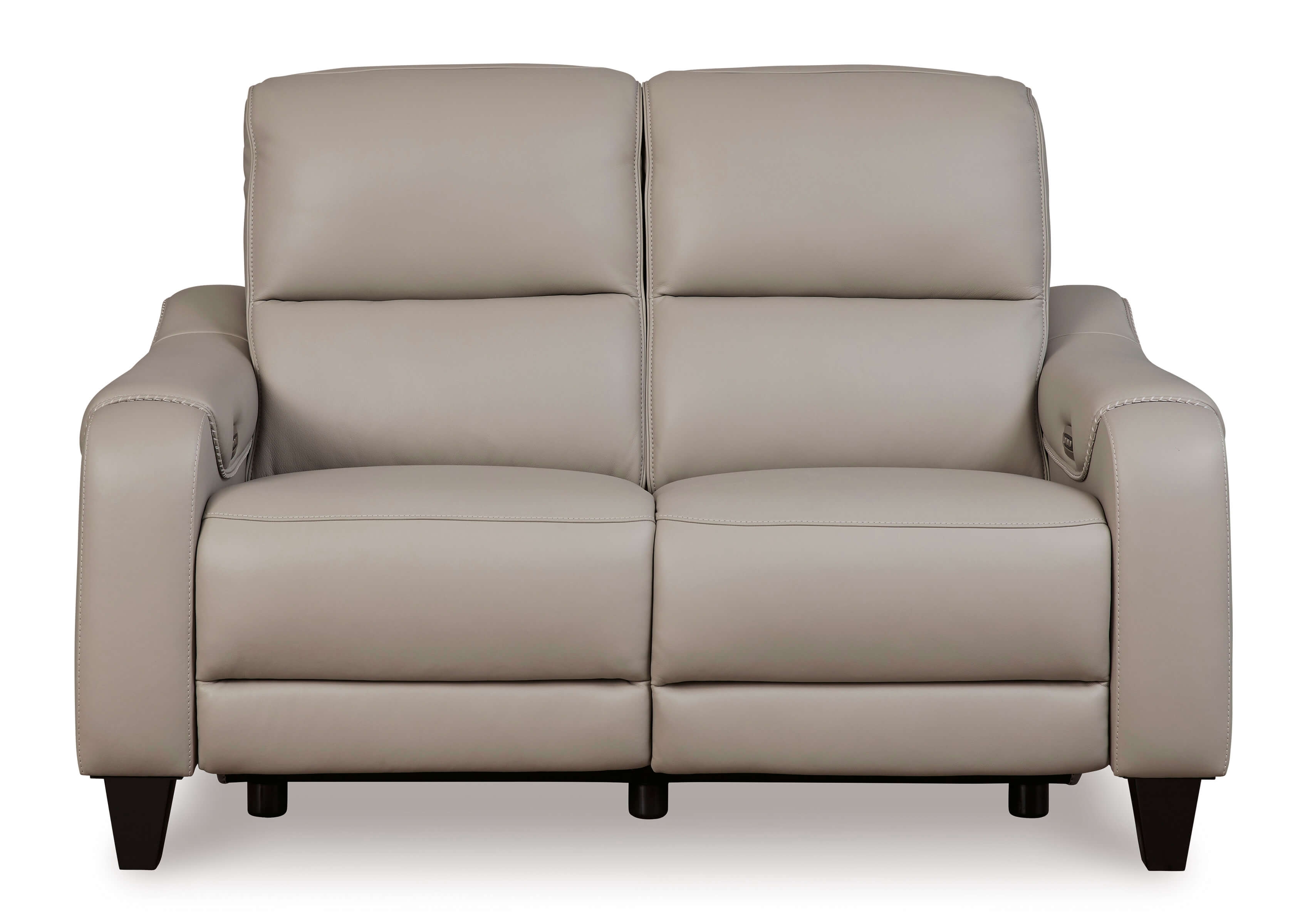 Mercomatic Gray Leather Loveseat