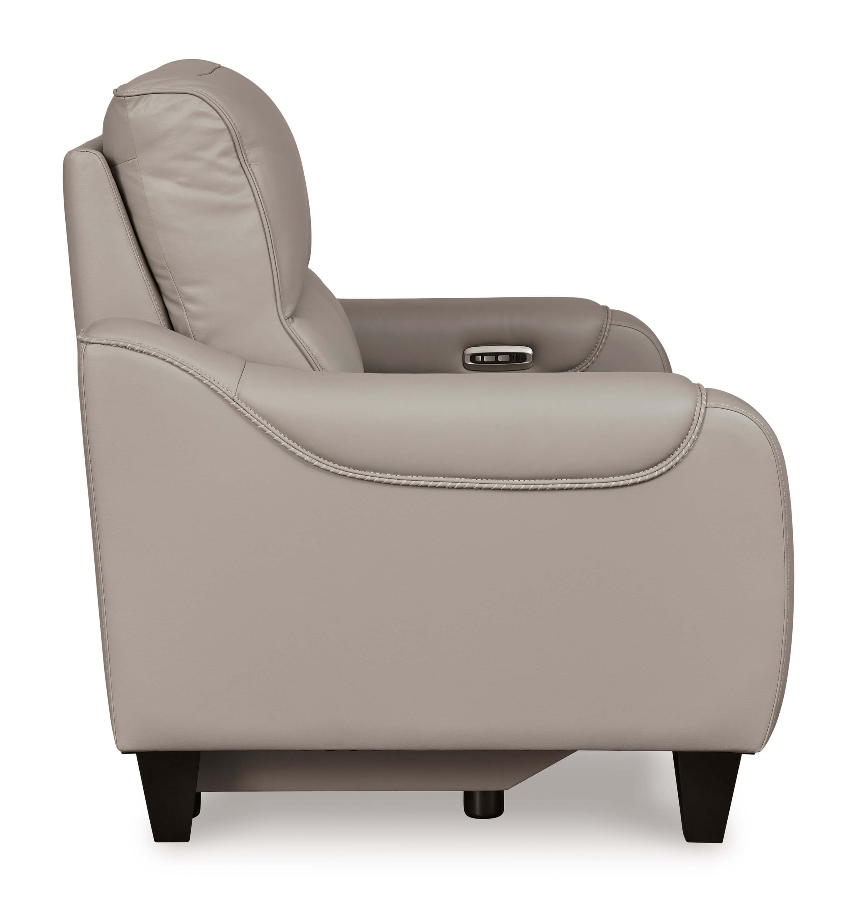 Ashley Mercomatic Leather Loveseat Side