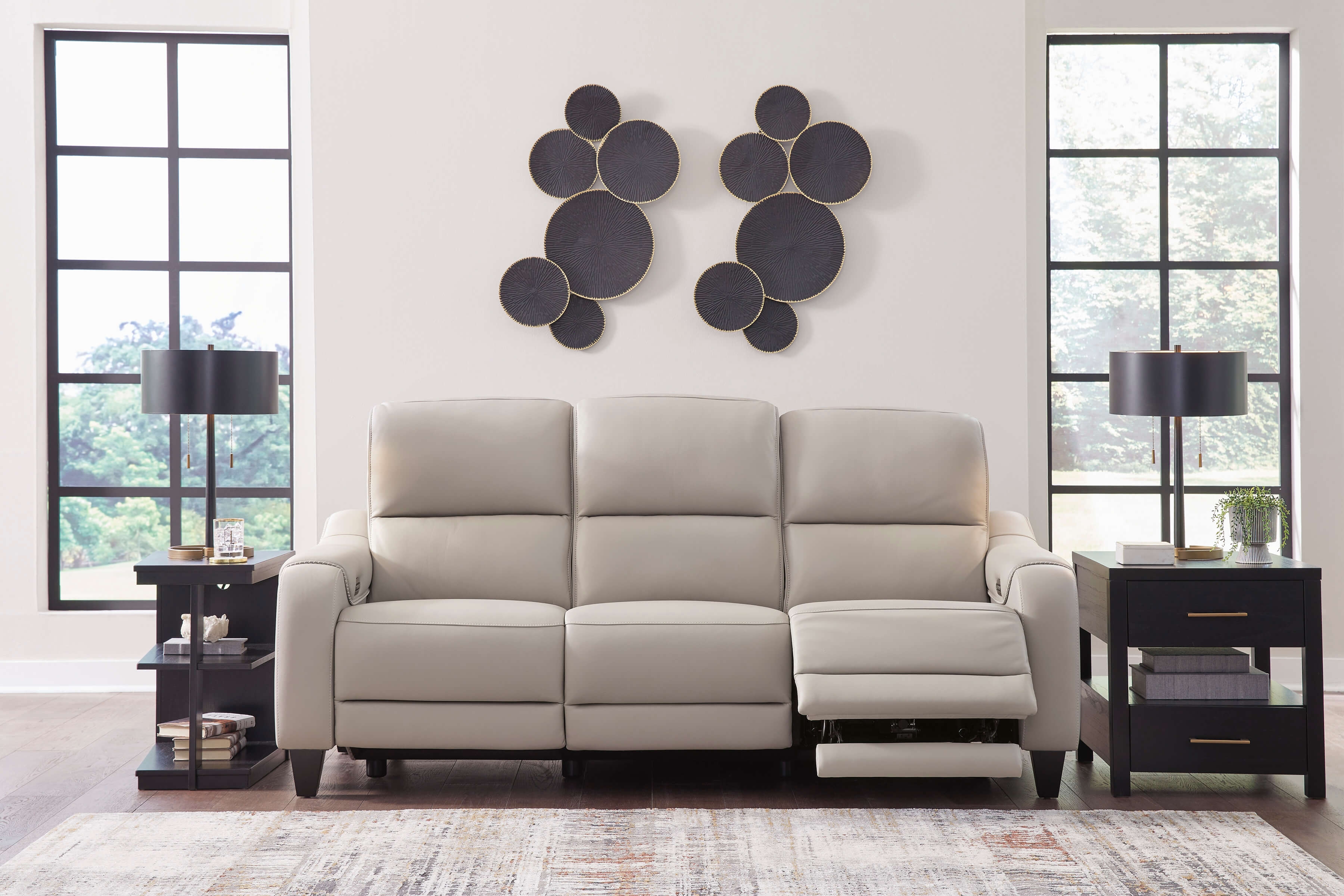 Ashley Mercomatic Leather Power Reclining Sofa