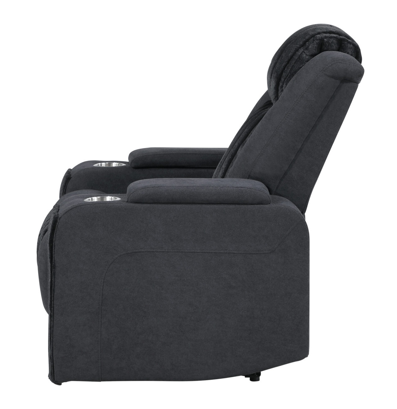 U8000 PU Power Recliner Chair with LED Light and Speaker, Power Headrest