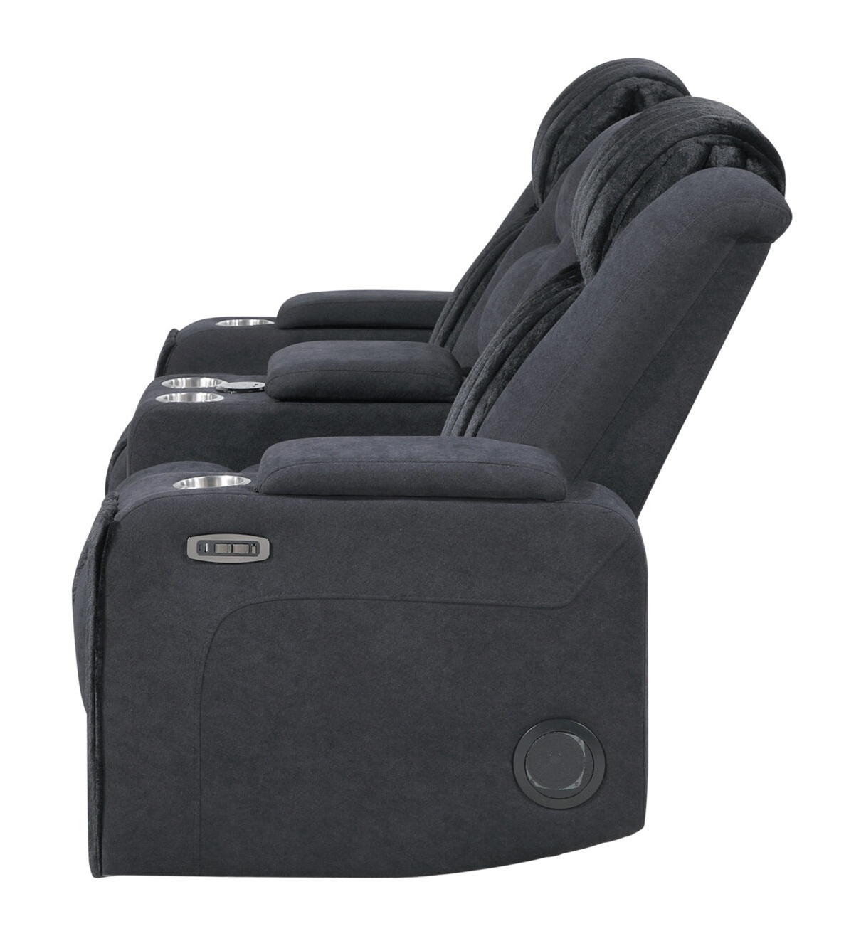 U8000 PU Power Reclining Living Room Set with LED Light and Speaker, Power Headrest