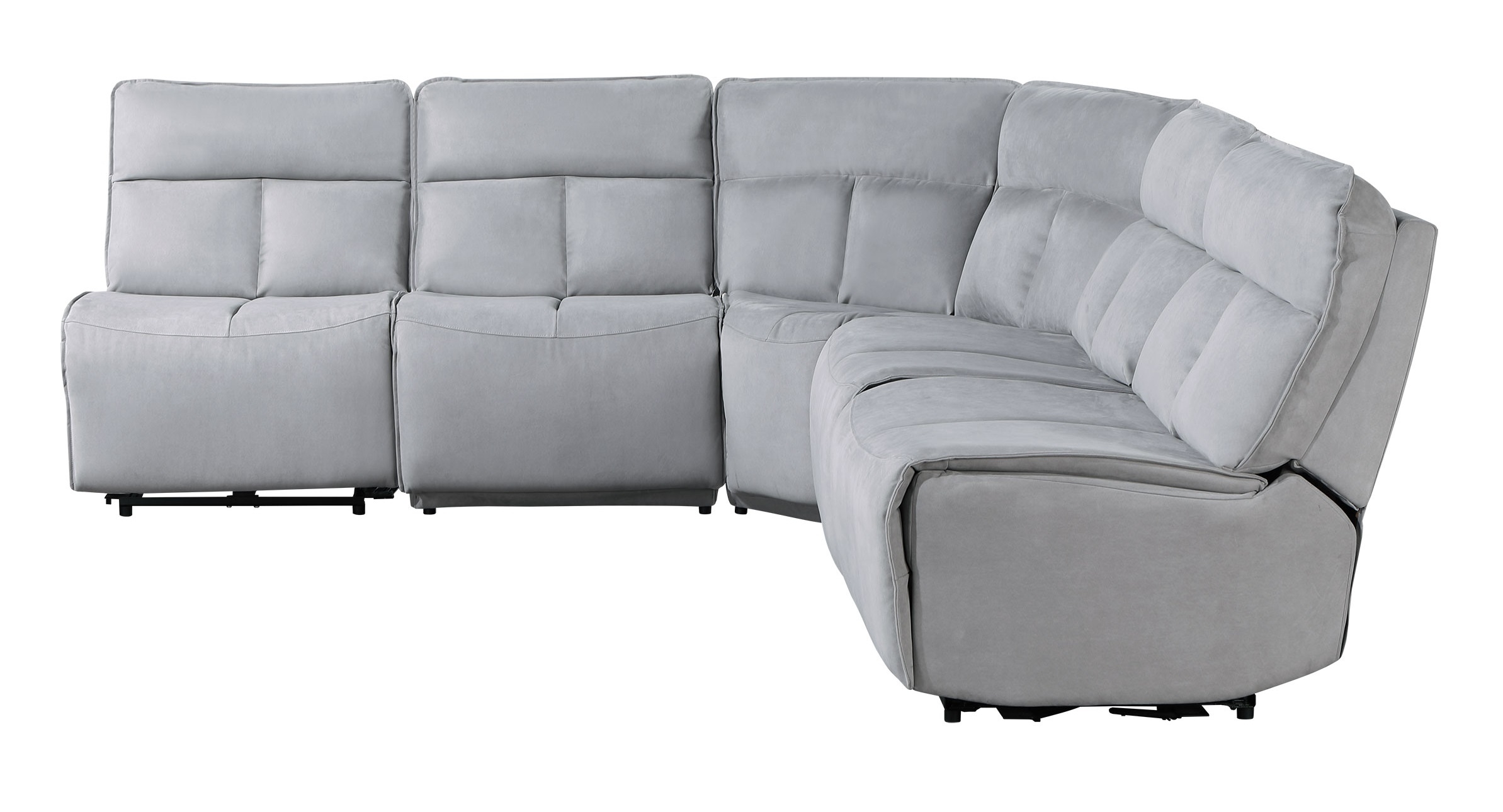 U8088 5-Piece Fabric L-Shaped Sectional Sofa
