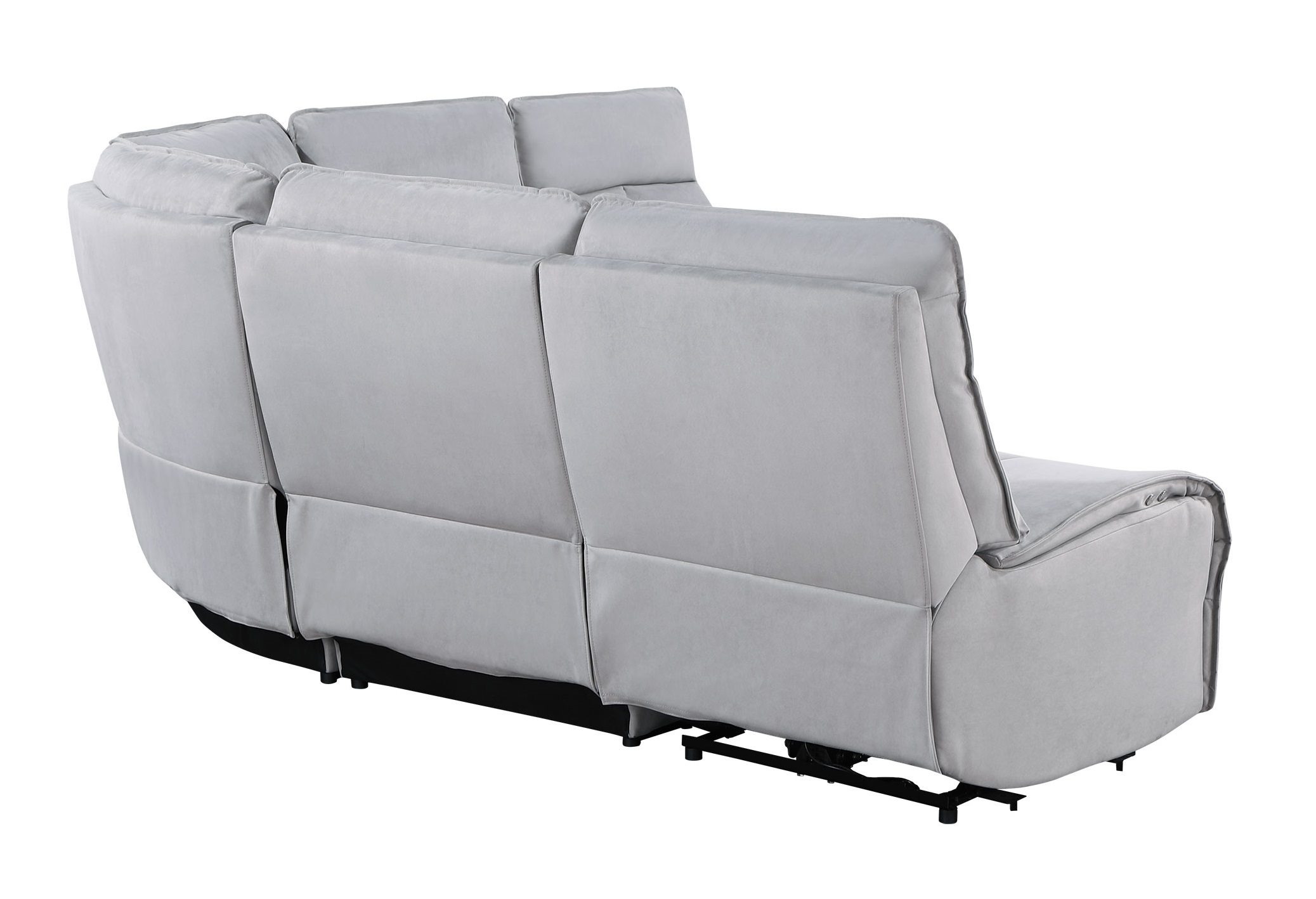 U8088 5-Piece Fabric L-Shaped Sectional Sofa