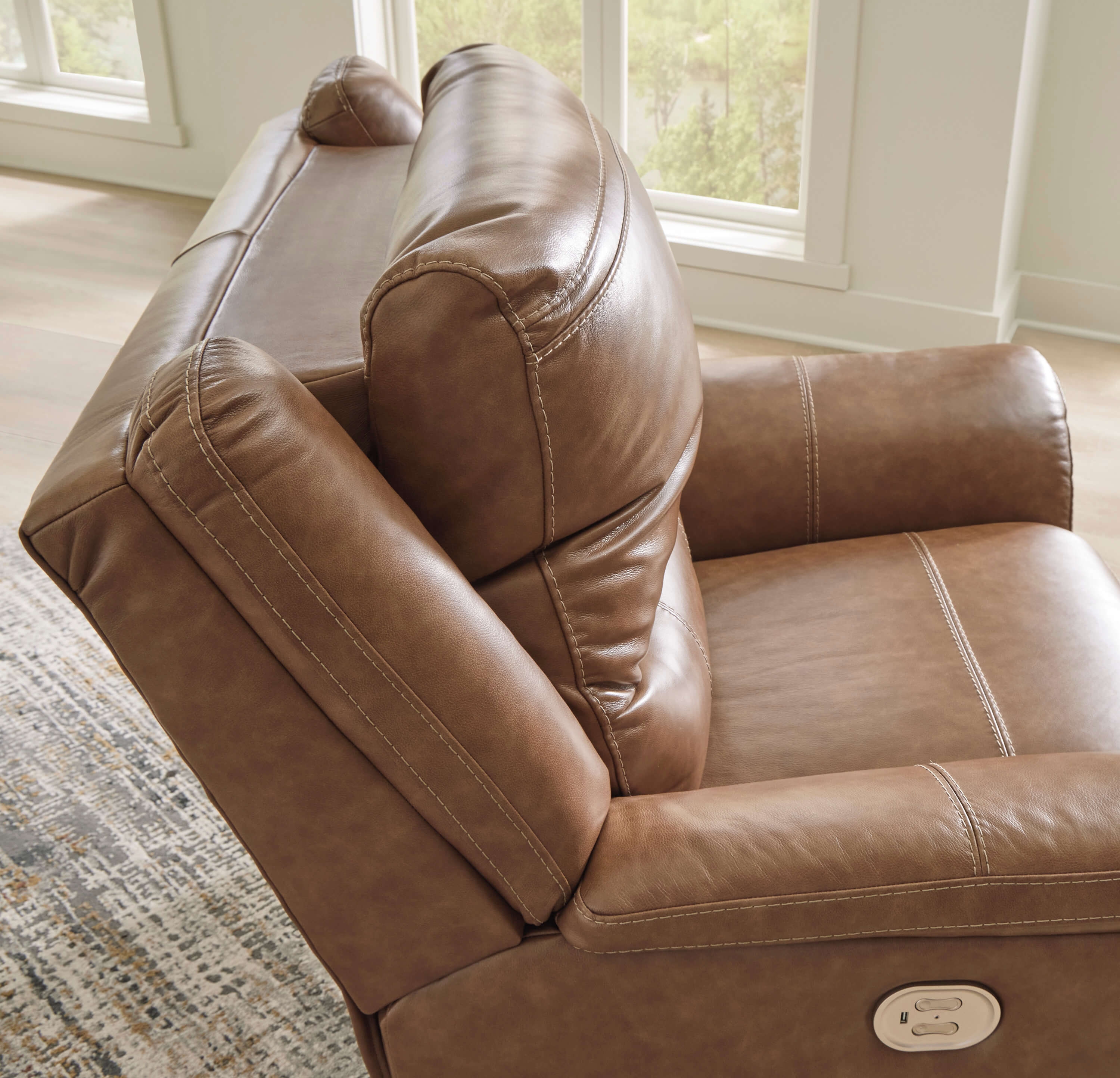 Trasimeno Leather Chair Back Seat Soft Cushions