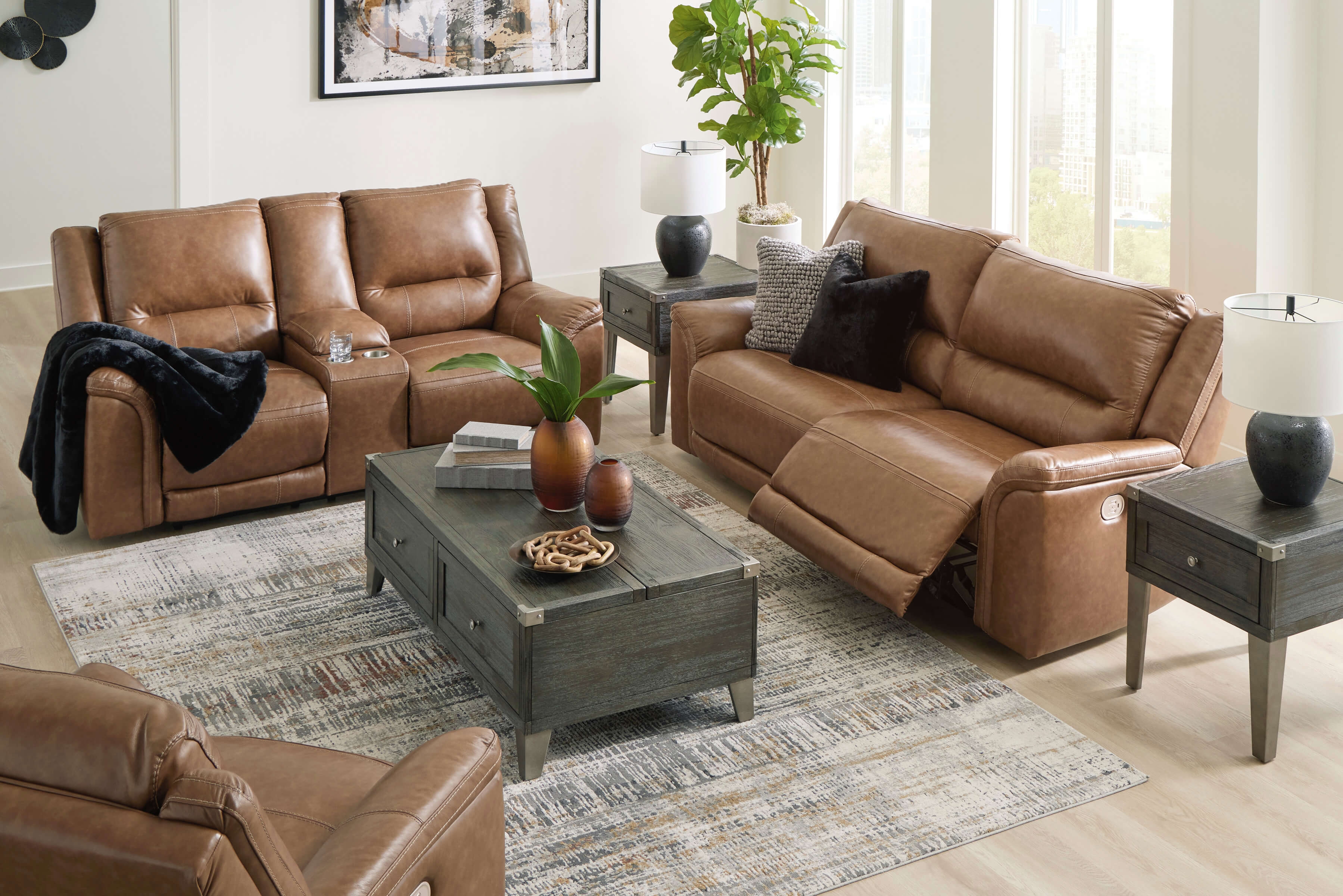 Ashley Trasimeno Power Reclining Living Room Set