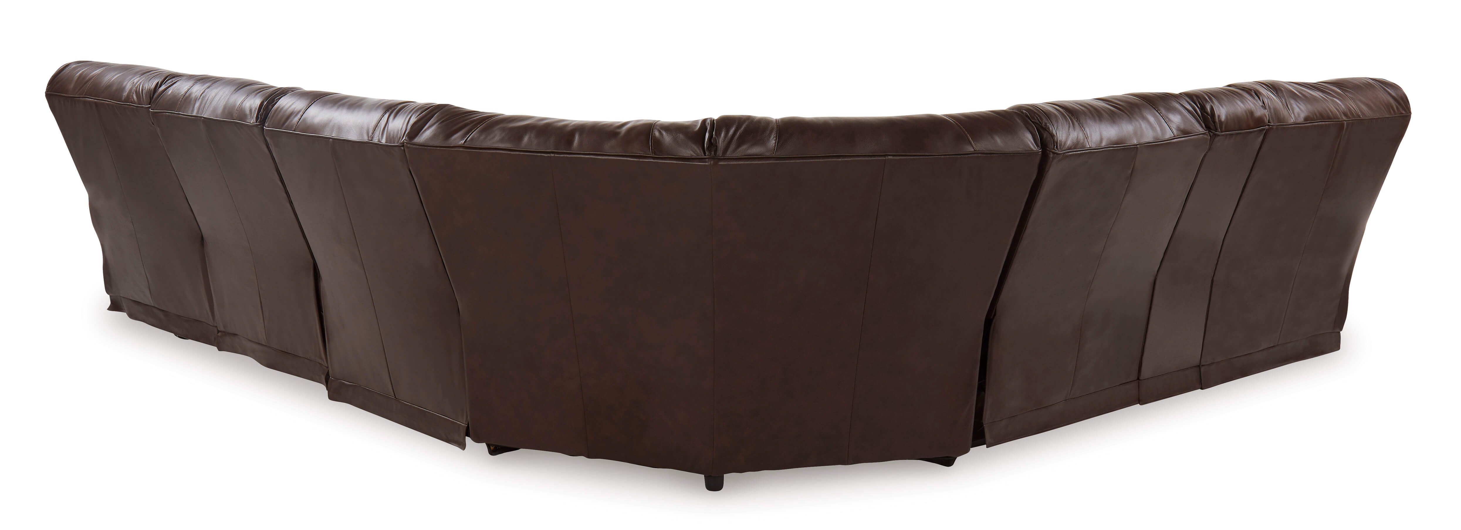 Family Circle Leather/Faux Leather 4-Piece Power Reclining Sectional Sofa, Right Arm Facing