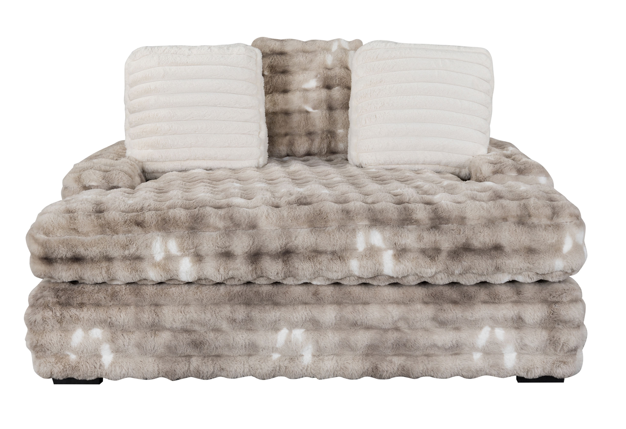 U8292 2-Piece Velvet Fabric Lounger Sofa w/USB