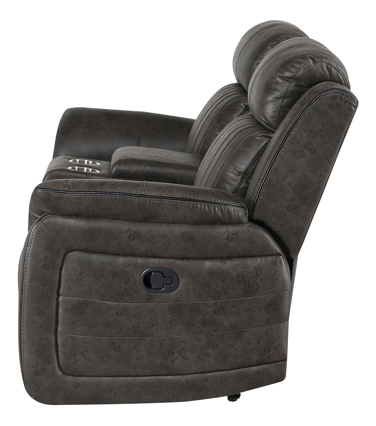 U8517 Polyester Console Reclining Loveseat