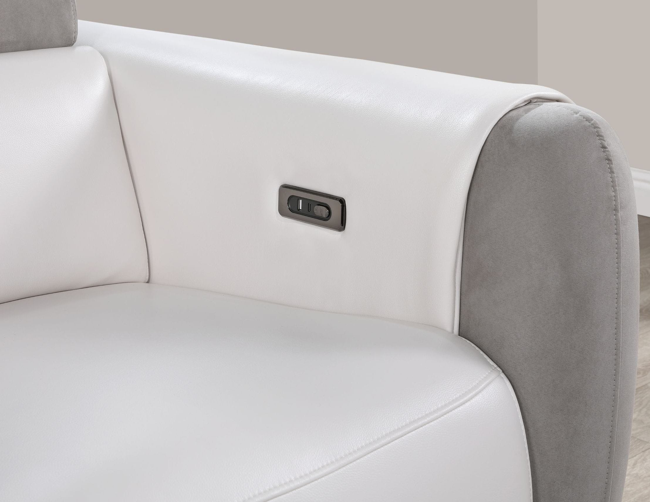 U8520 PU/Polyester Power Recliner Chair