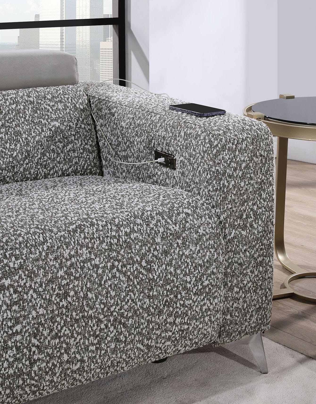 U8521 Fabric Power Reclining Loveseat