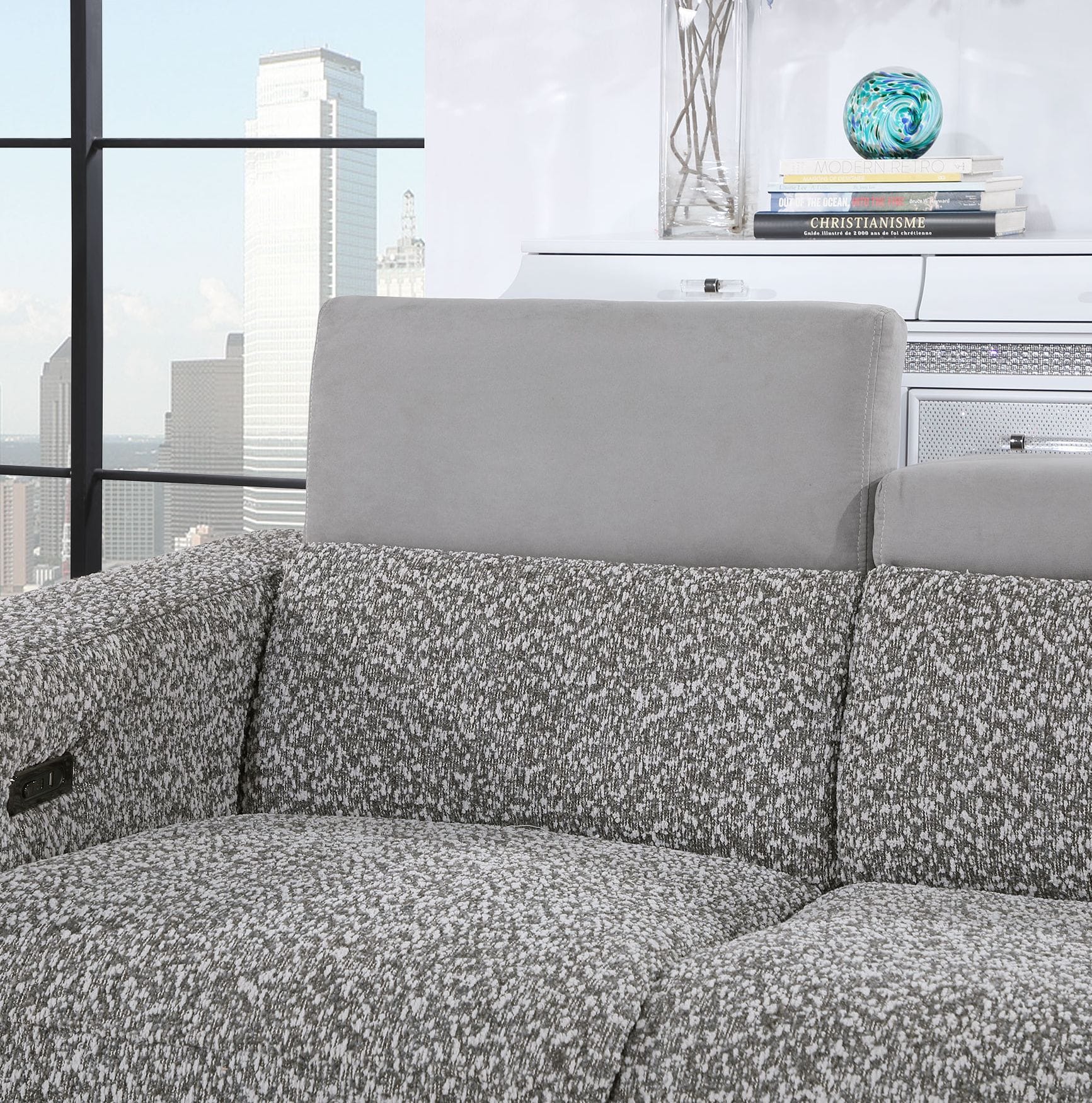 U8521 Fabric Power Reclining Loveseat