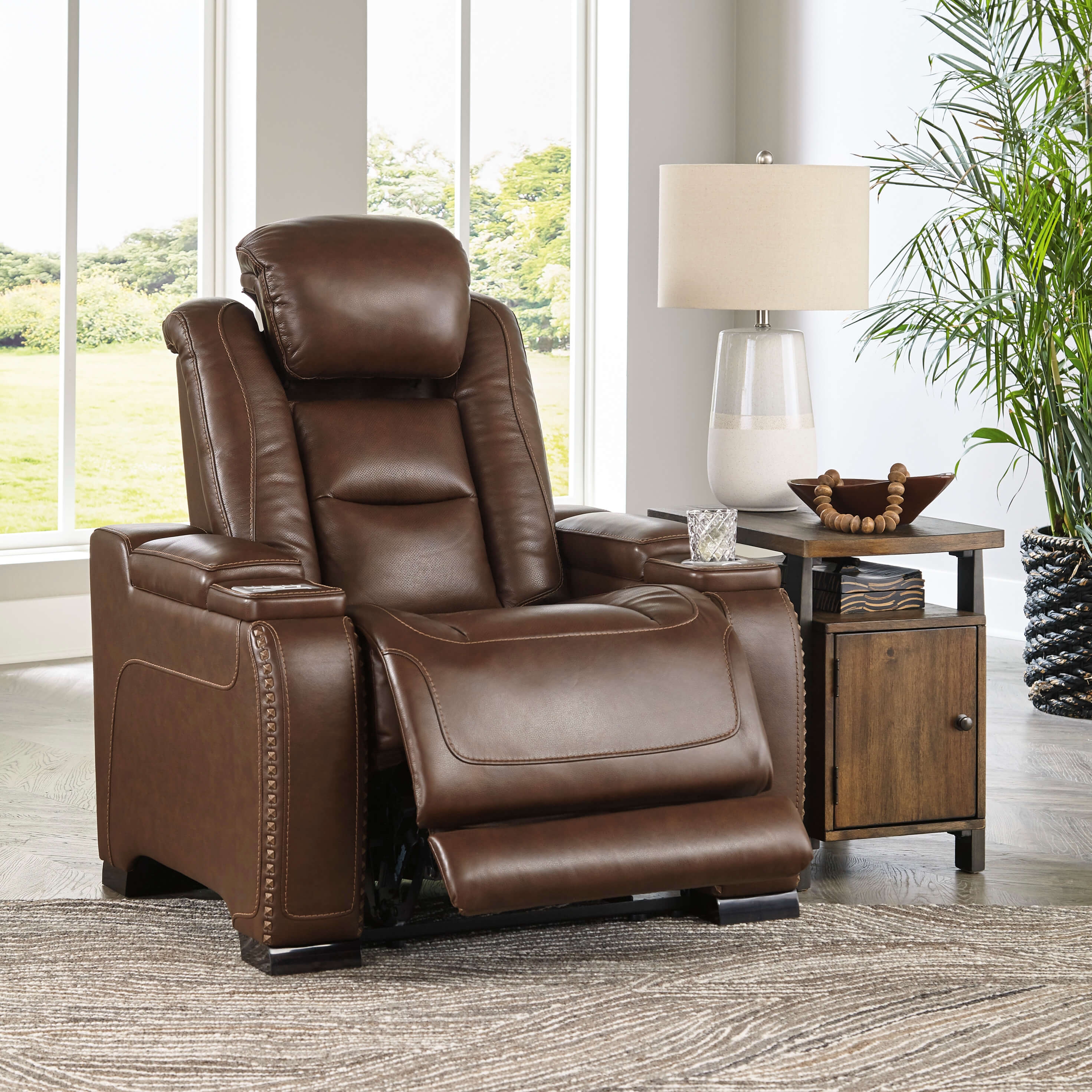 The Man-Den Leather Power Recliner Chair