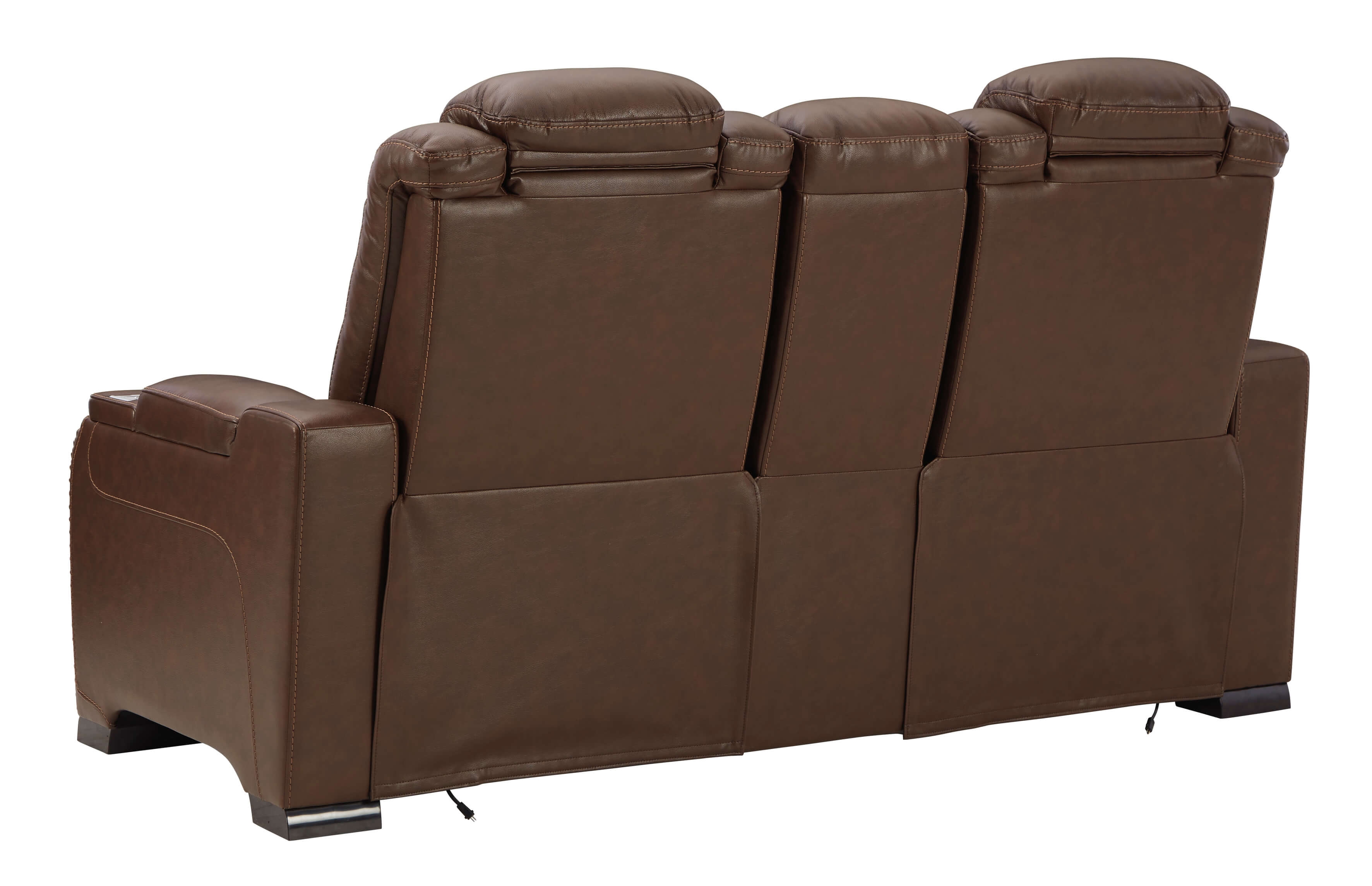 Ashley Man-Den Leather Loveseat Back