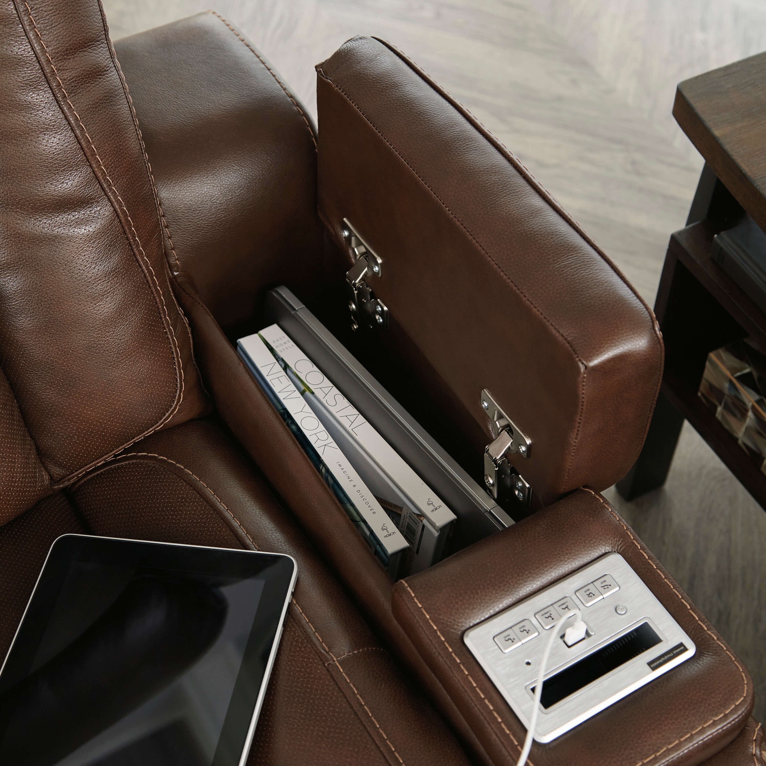 The Man-Den Leather Power Recliner Chair