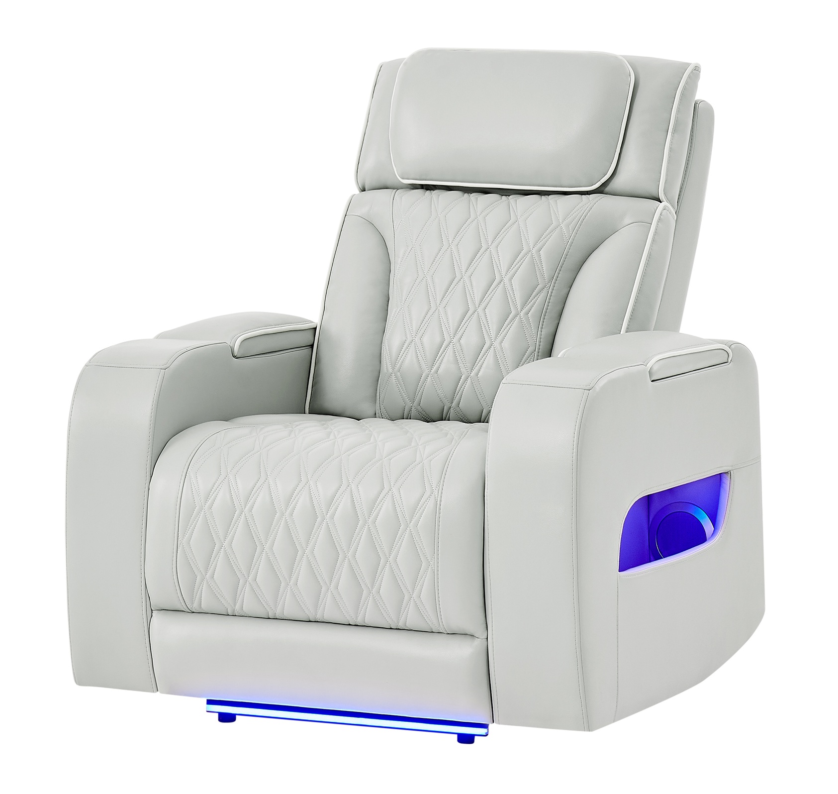 U8611 PU Power Reclining Living Room Set with LED Light and Speaker, Power Headrest