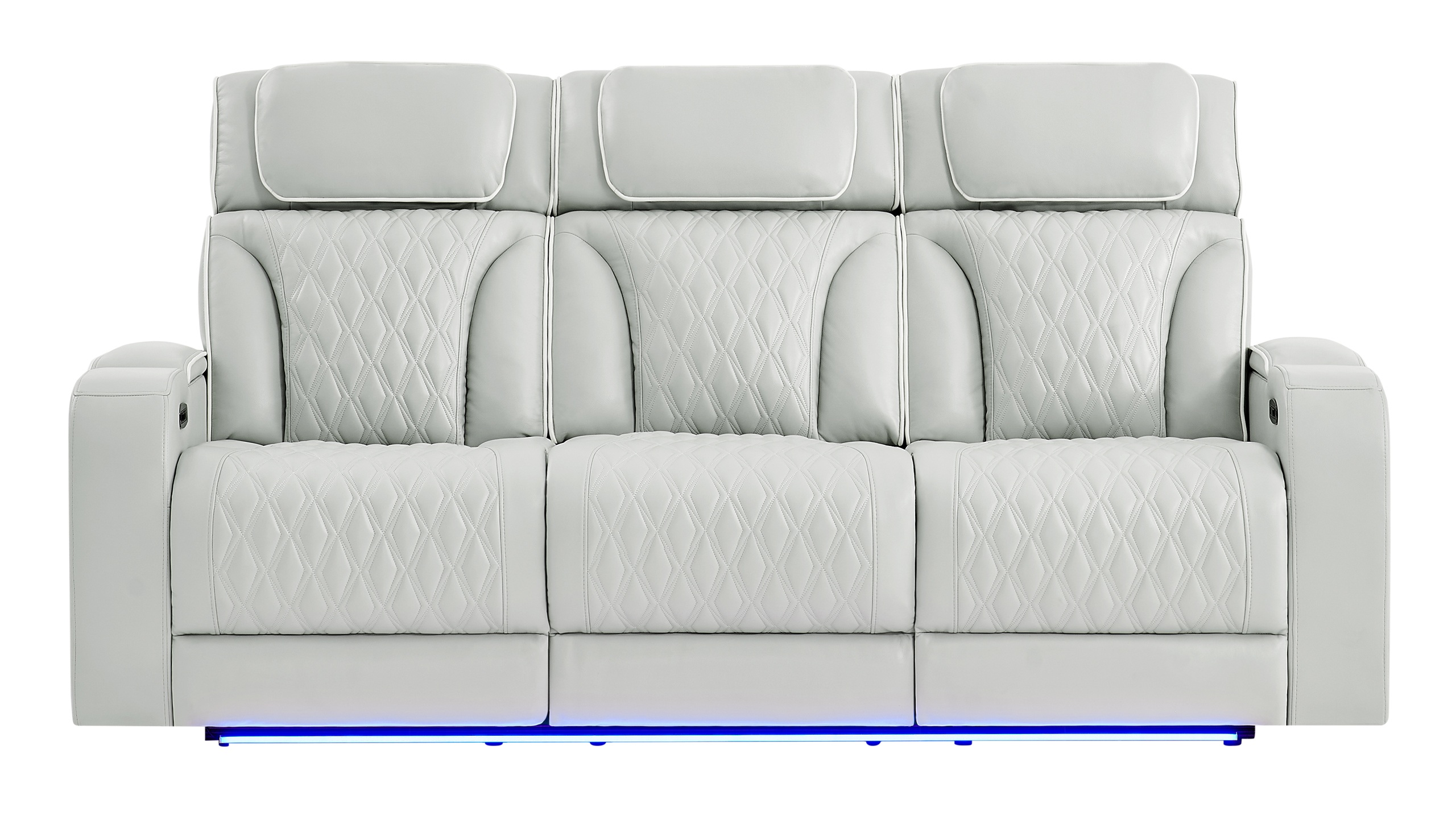 U8611 PU Power Reclining Living Room Set with LED Light and Speaker, Power Headrest