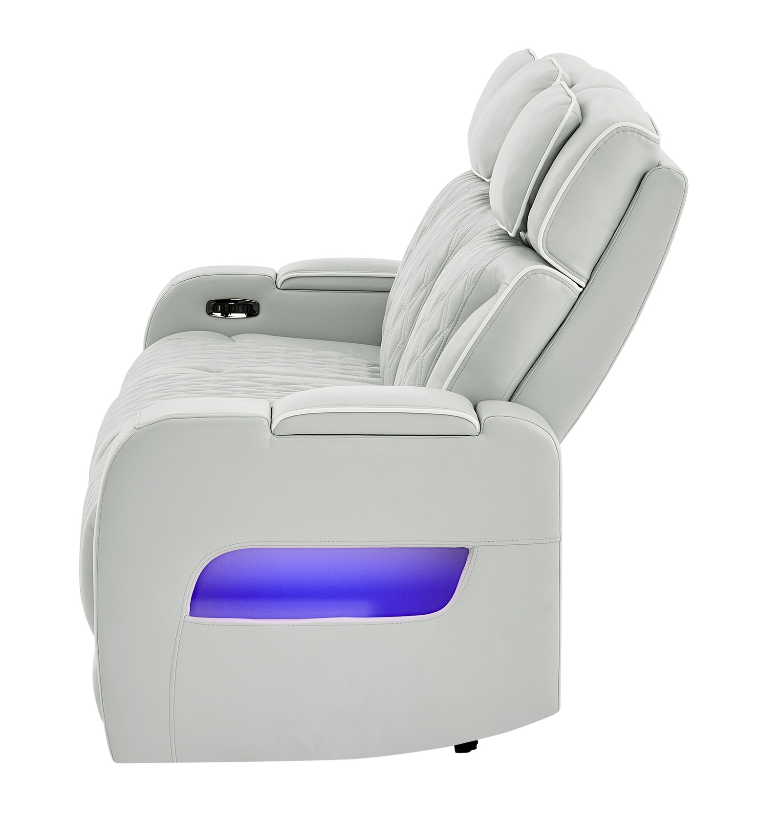 U8611 PU Power Reclining Living Room Set with LED Light and Speaker, Power Headrest