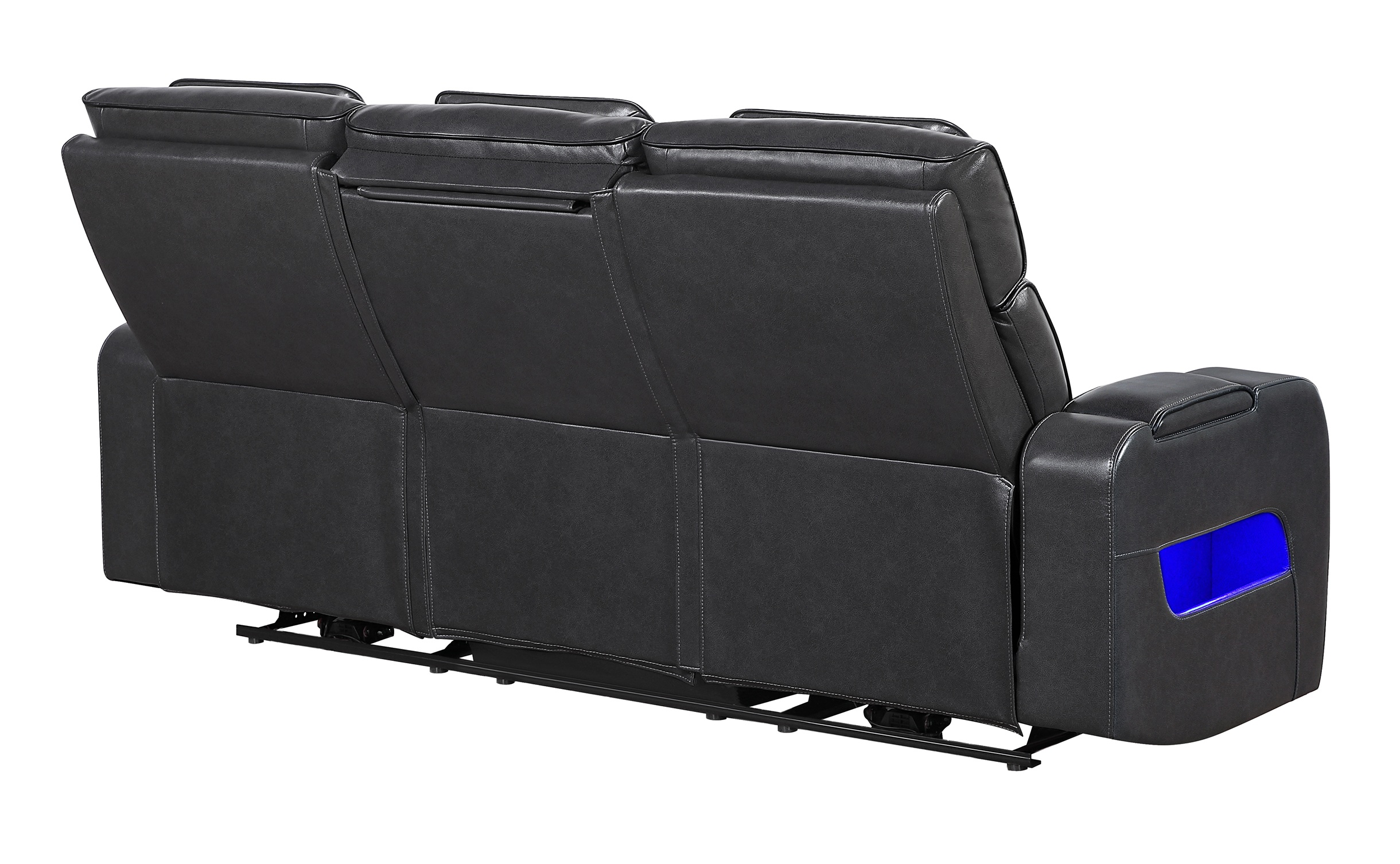 U8611 PU Power Reclining Living Room Set with LED Light and Speaker, Power Headrest