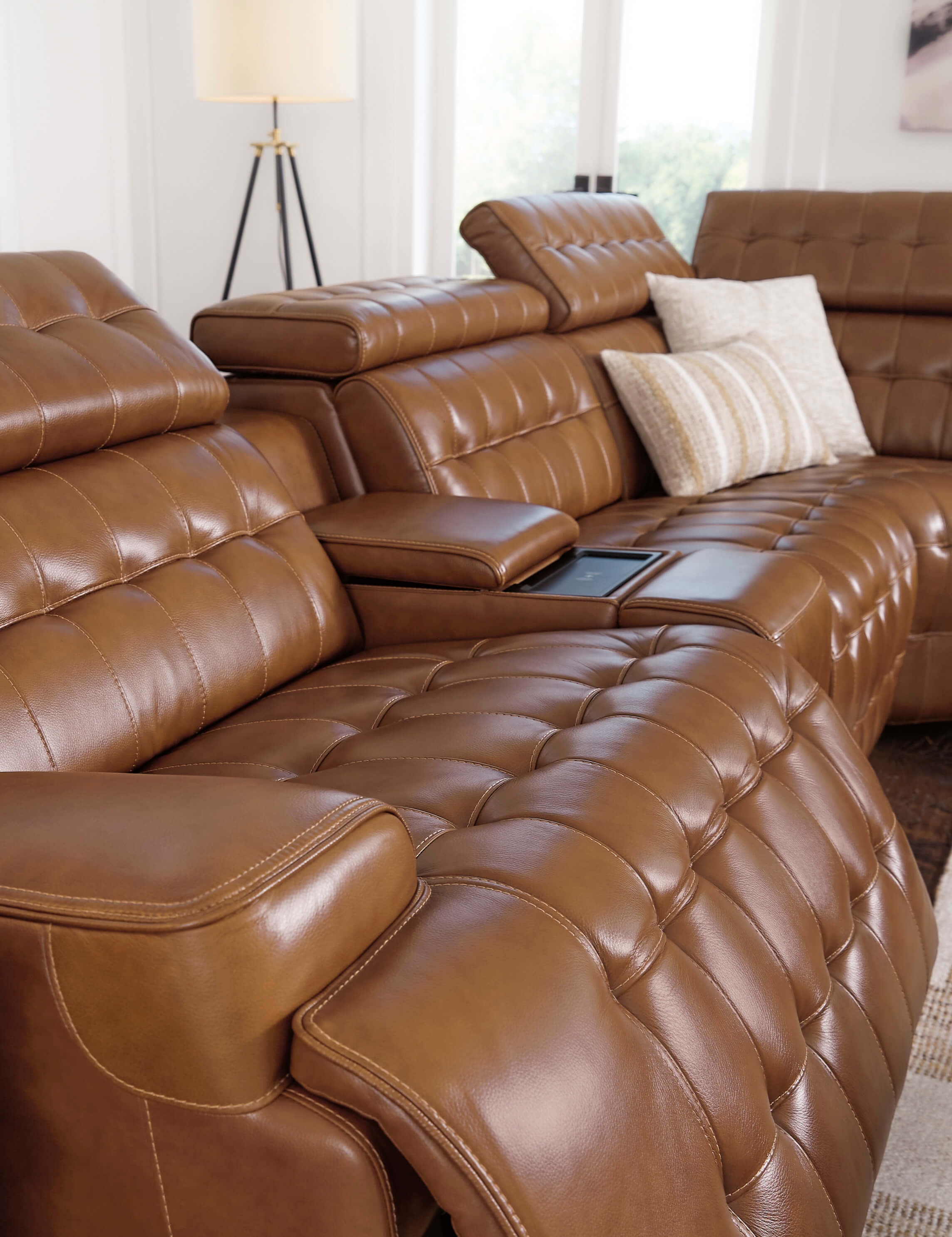 Temmpton 3-Piece Leather Loveseat Reciliner