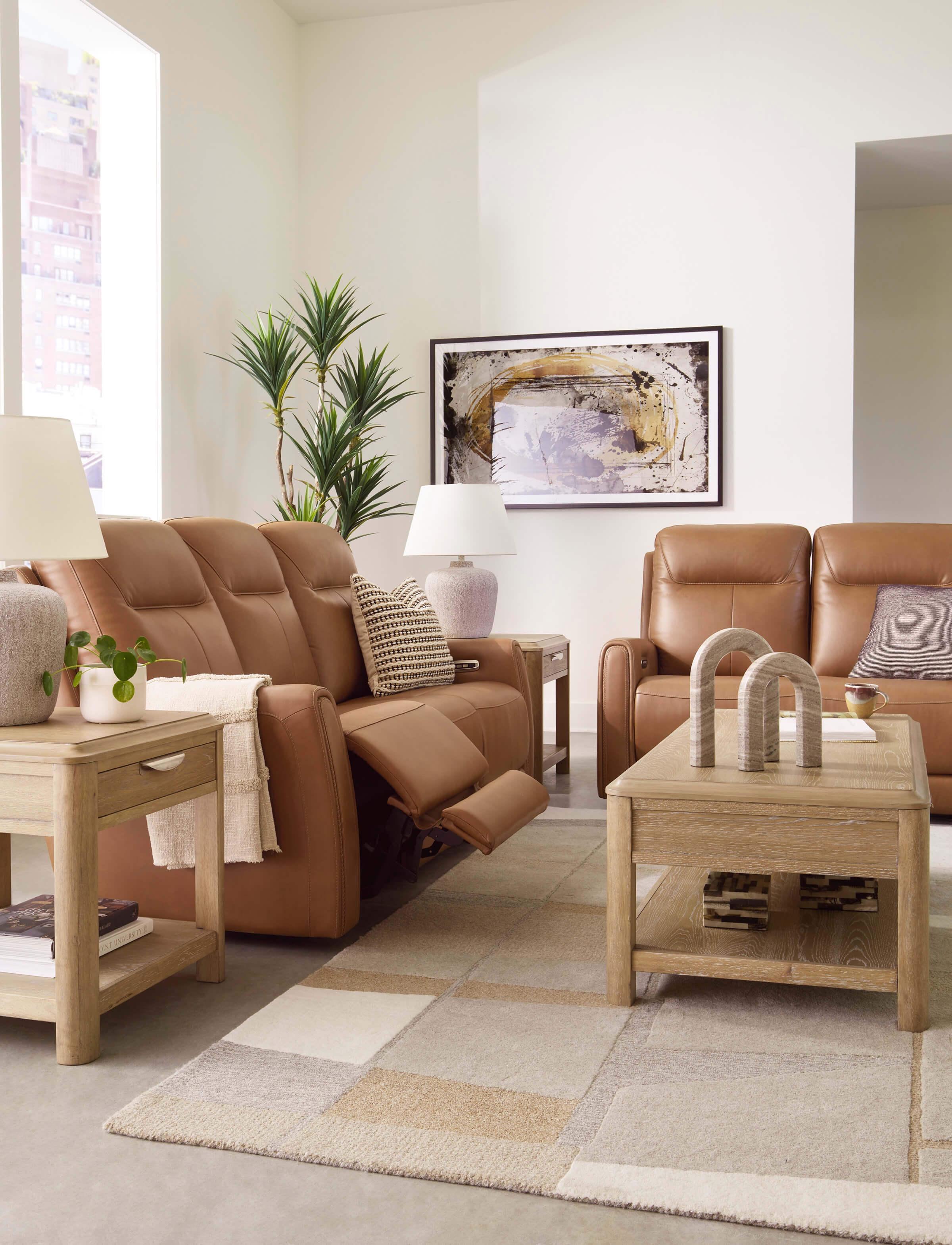 Ashley Tryanny Leather sofa set for living room
