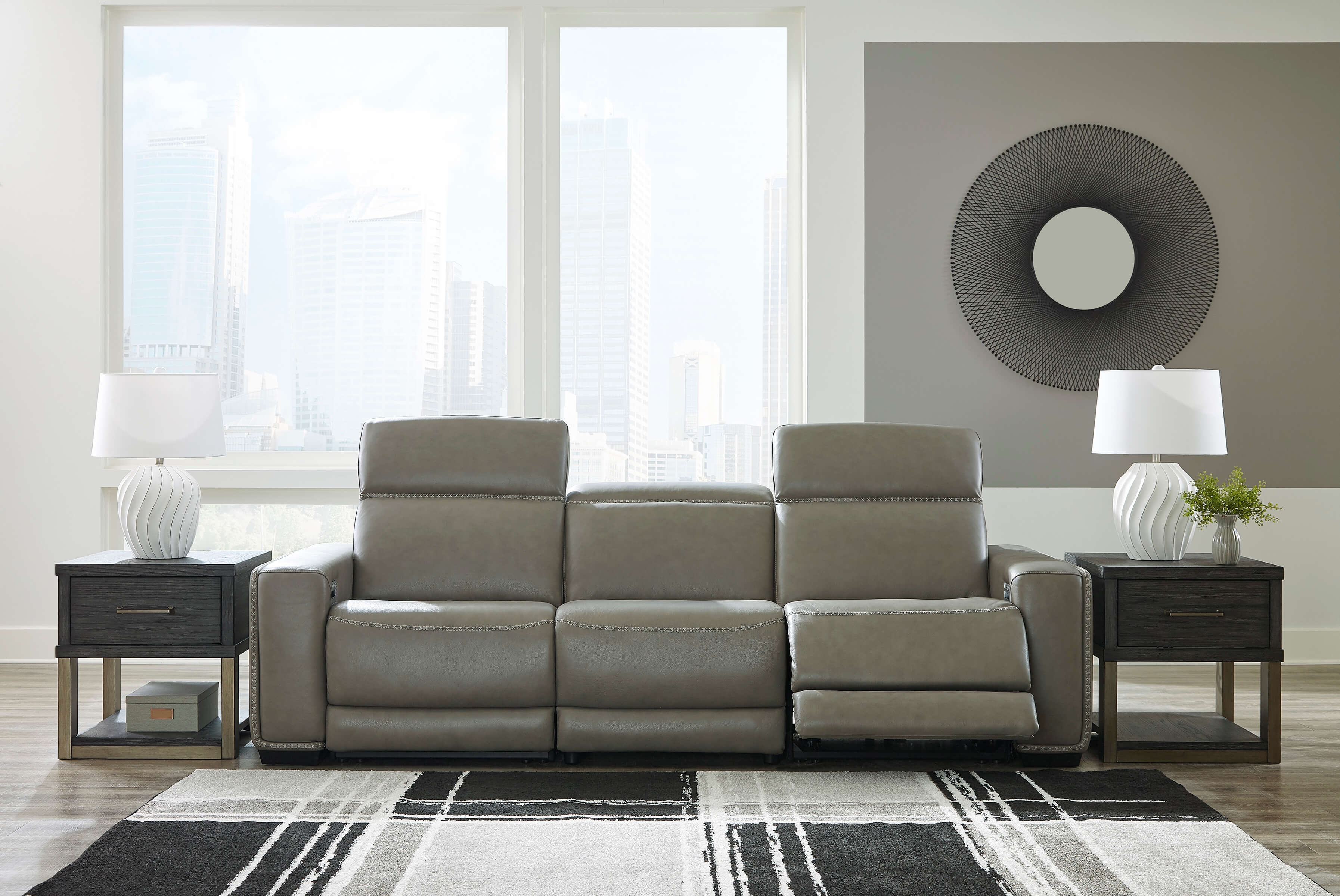 Correze Leather Sofa by Ashley