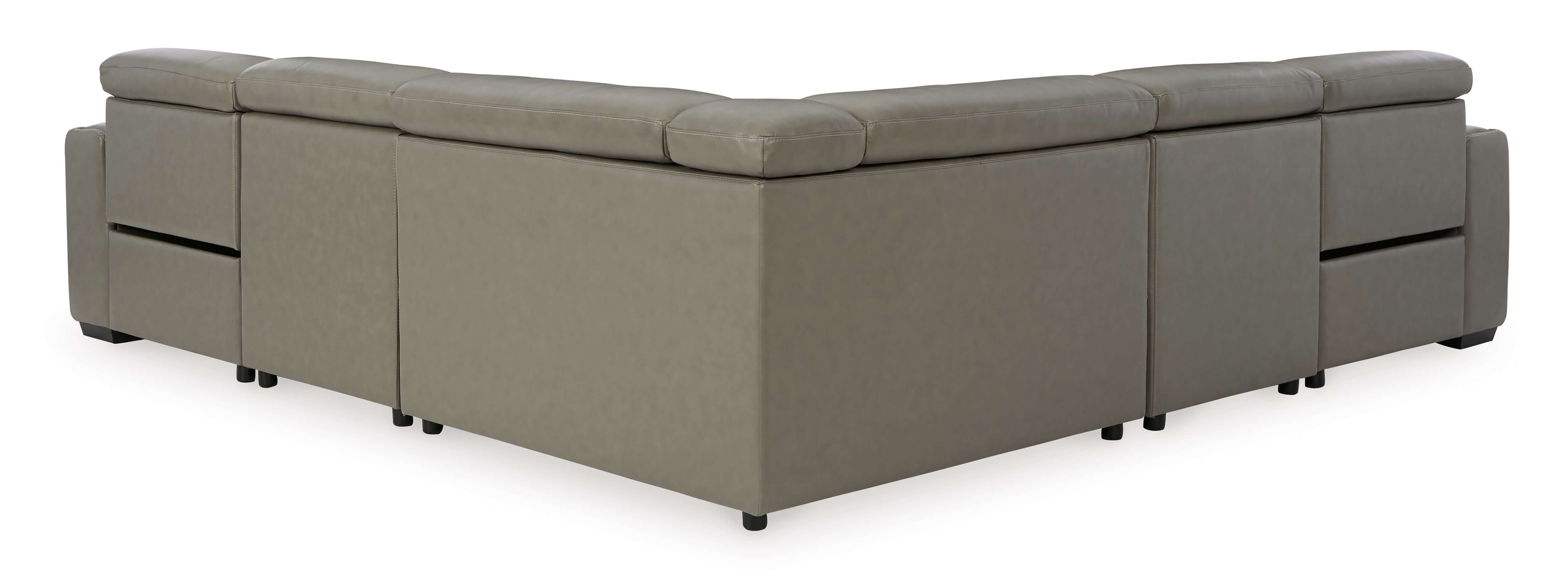 Correze 5-Piece Leather Power Reclining Sectional Sofa