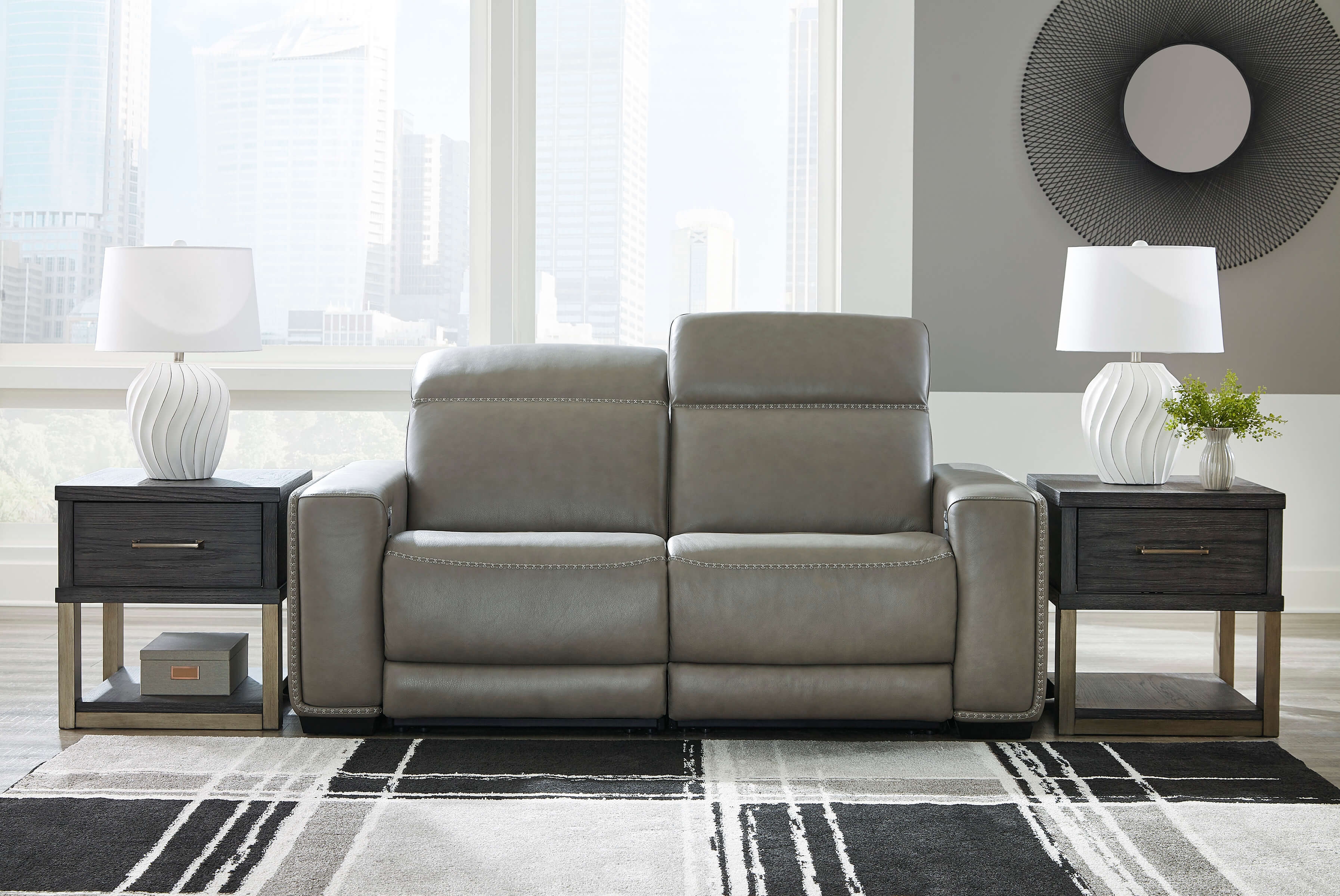 Ashley Correze Leather Loveseat Sofa
