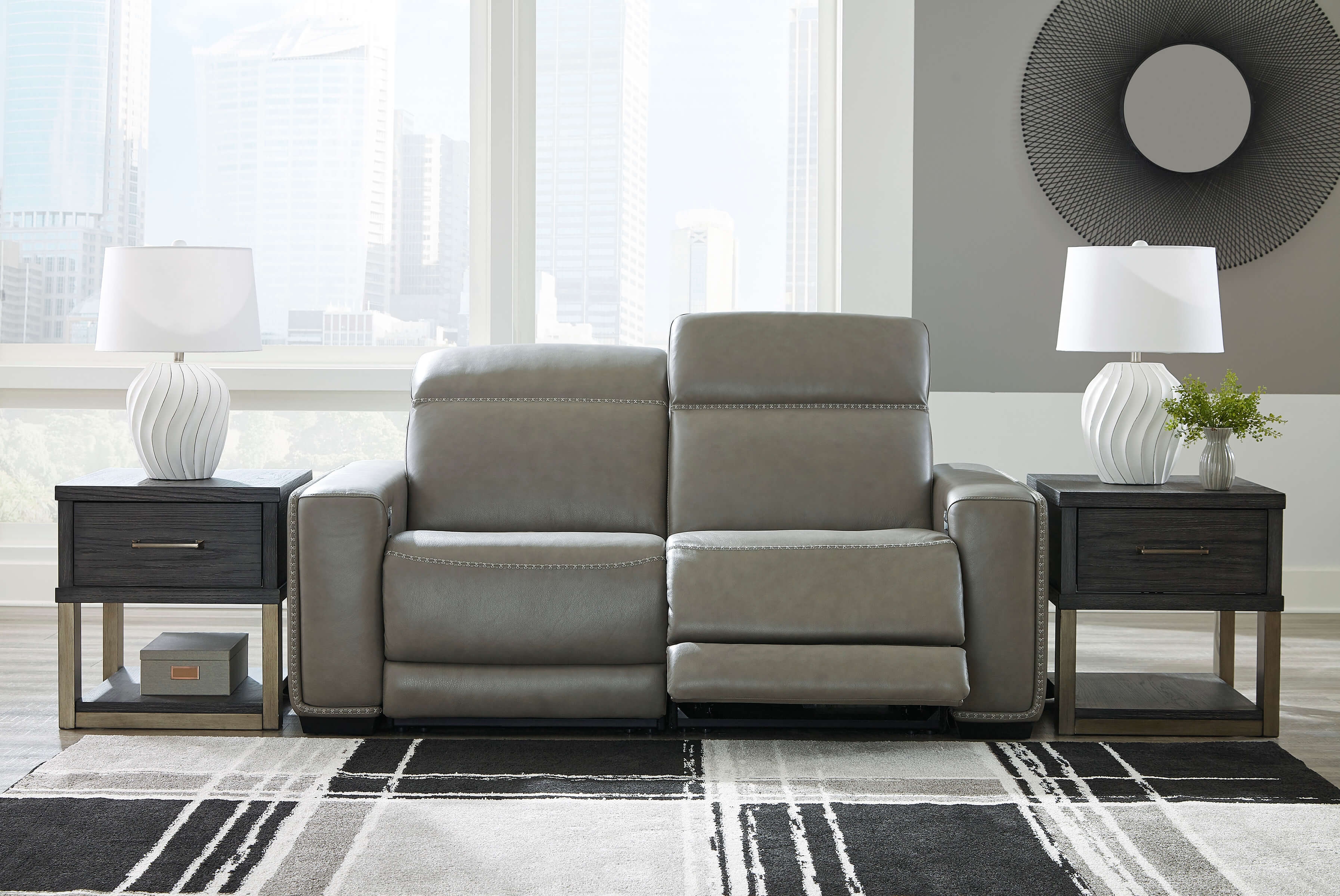 Correze Leather Sofa by Ashley