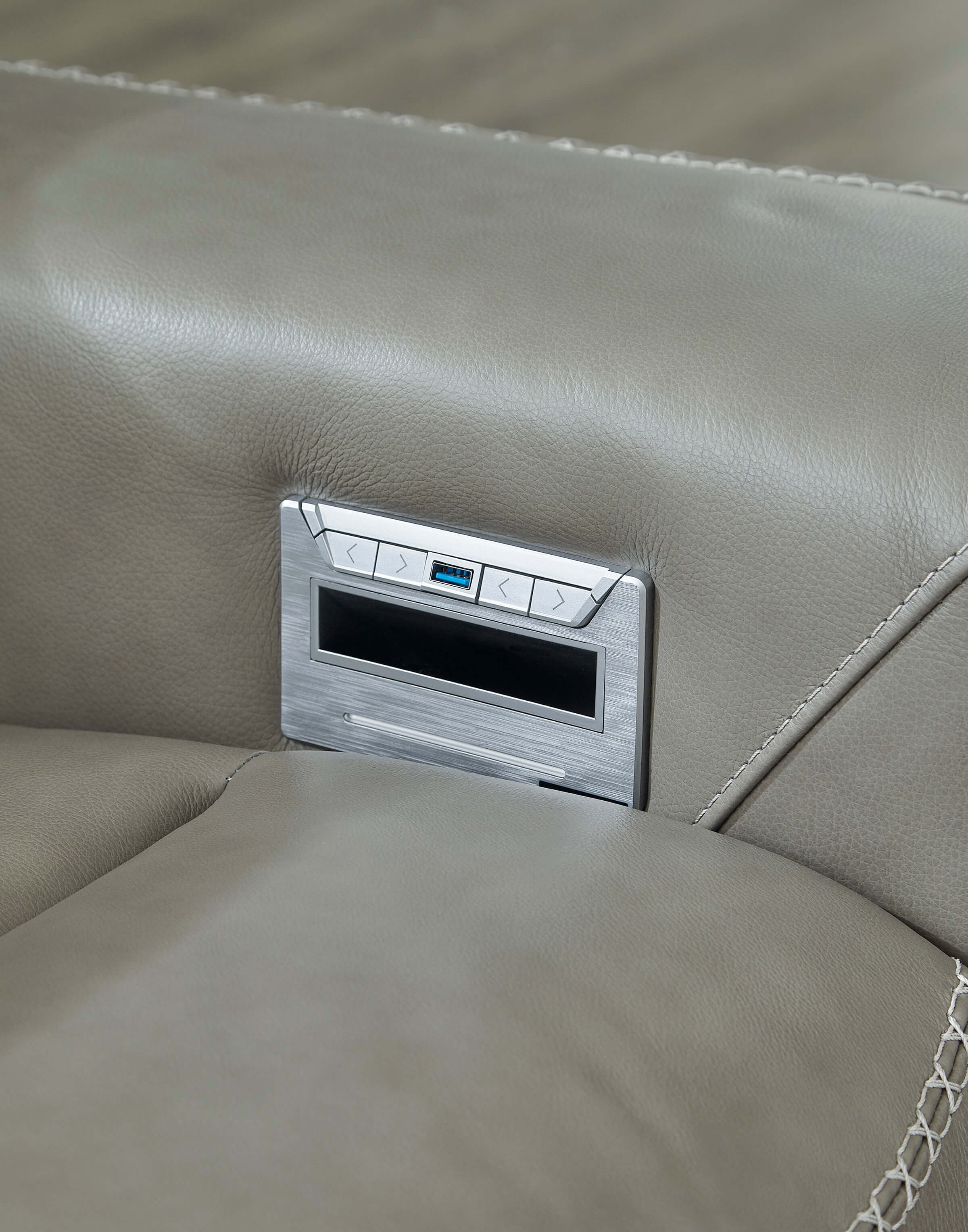 Ashley Correze 2-Piece Leather Sofa Electronic Side