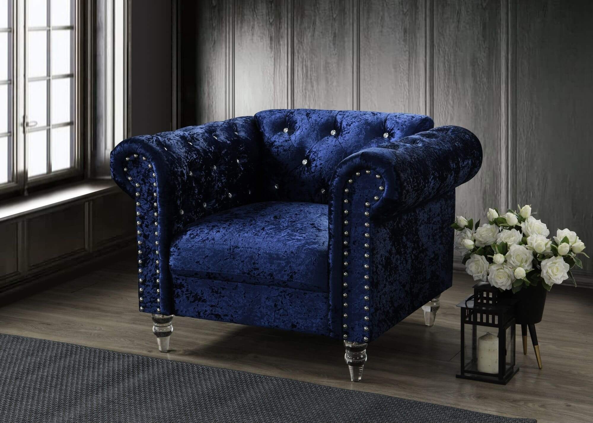 U9550 Velvet Armchair