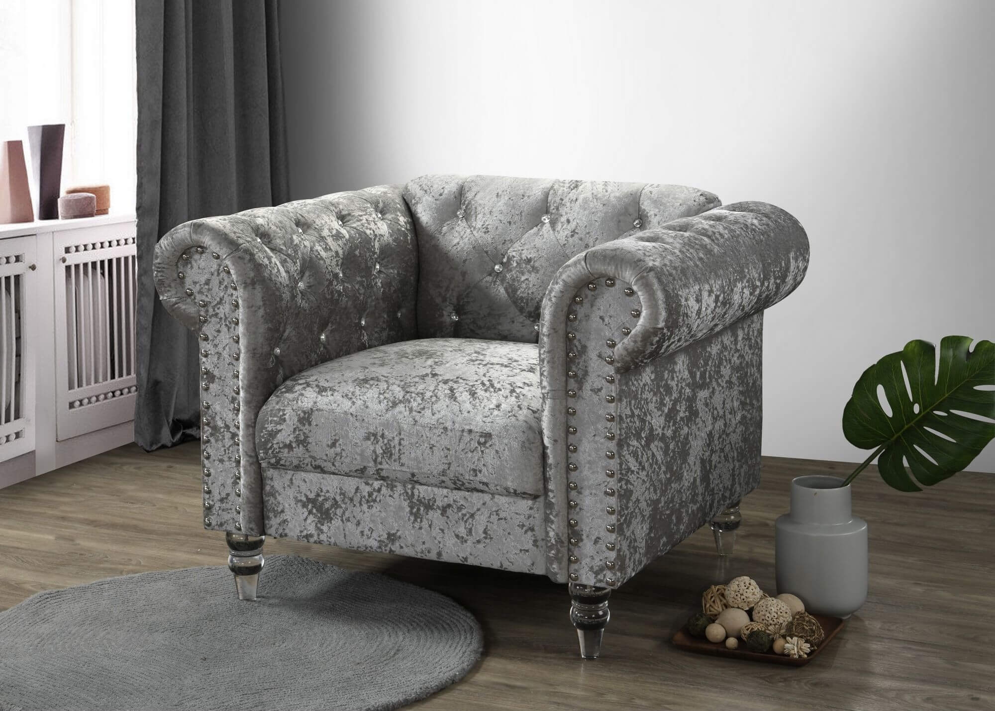 U9550 Velvet Armchair