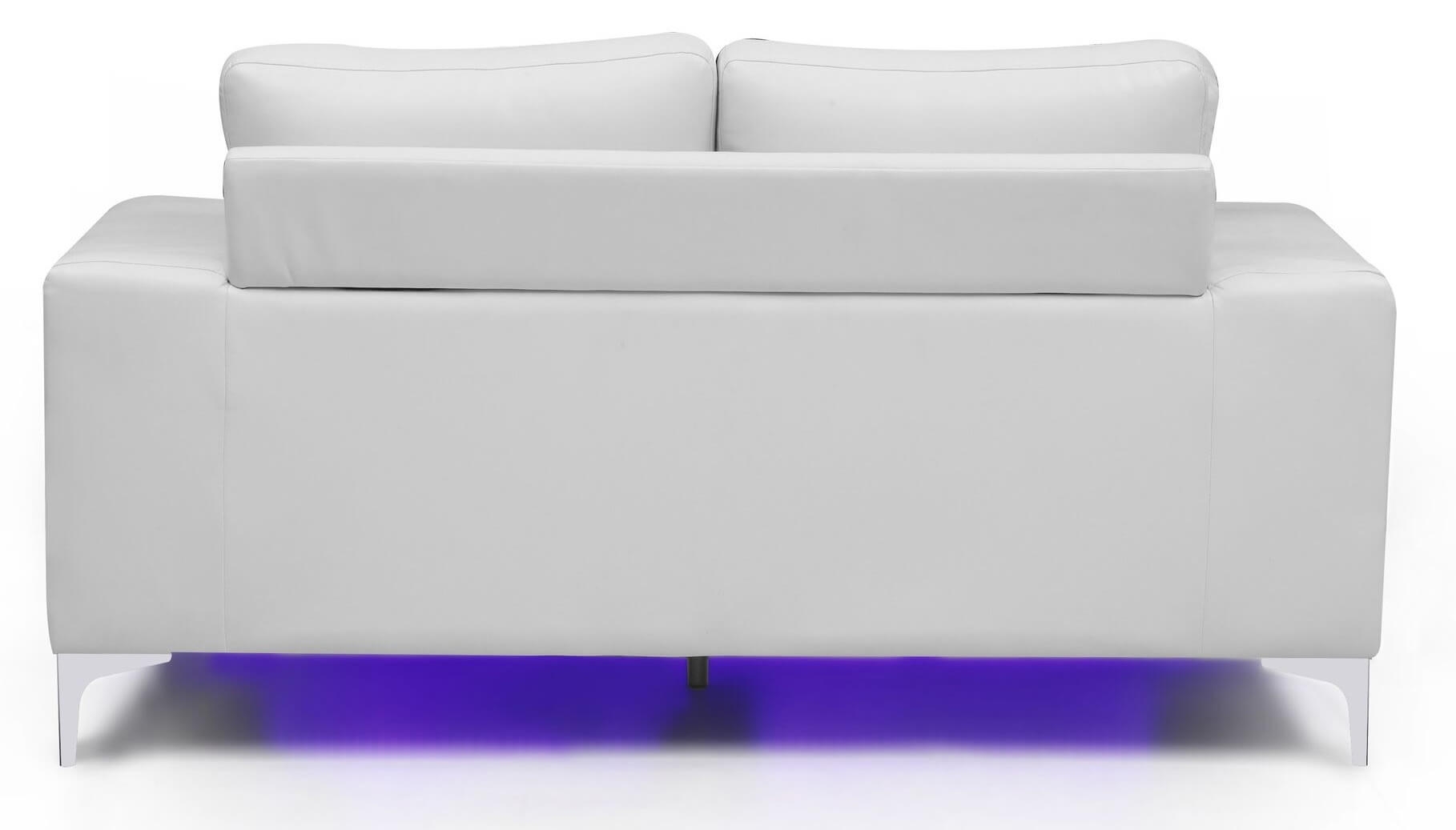 U98 Fabric/Leatherette Loveseat w/LED Lighting