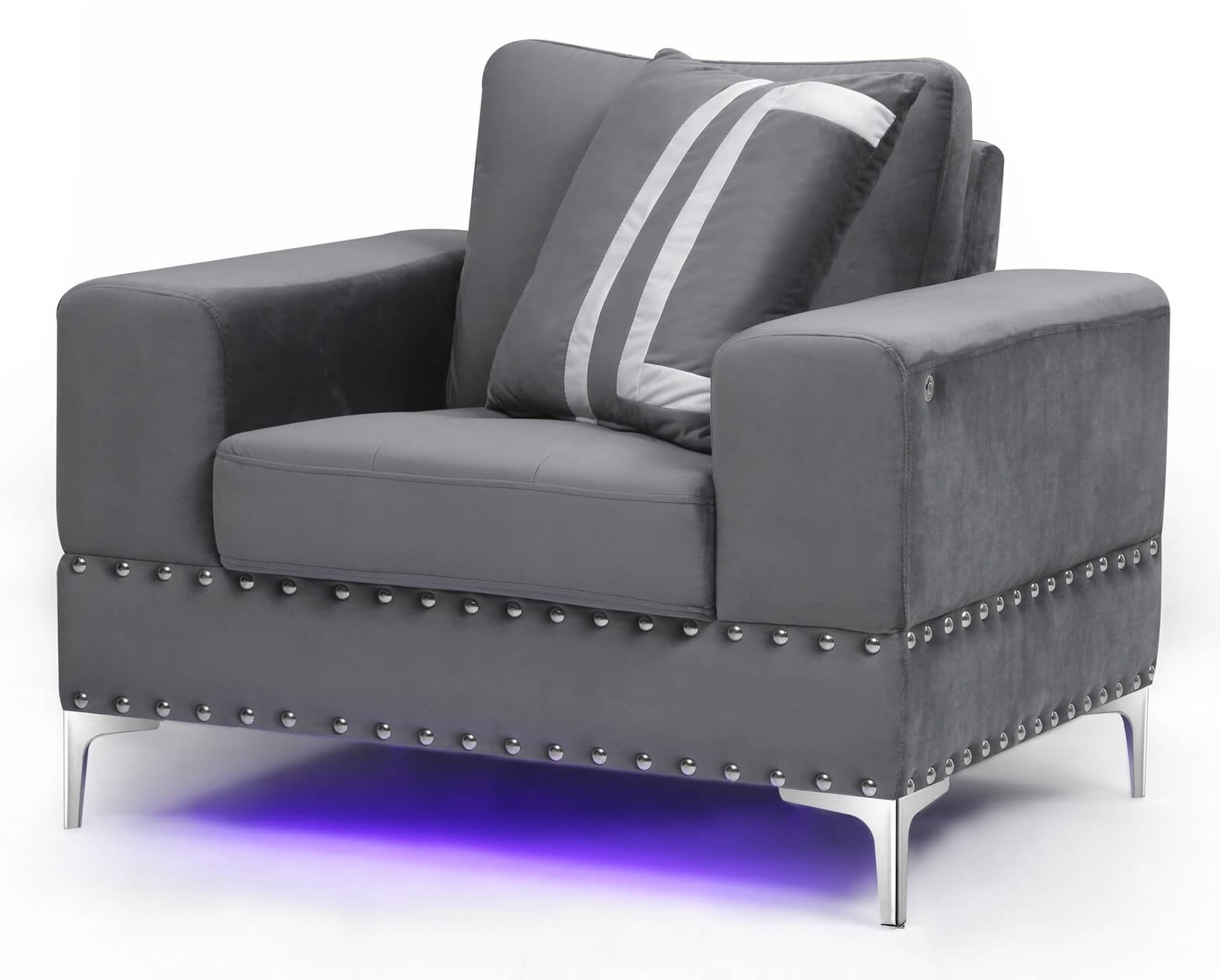 U98 Velvet Living Room Set w/LED Lighting