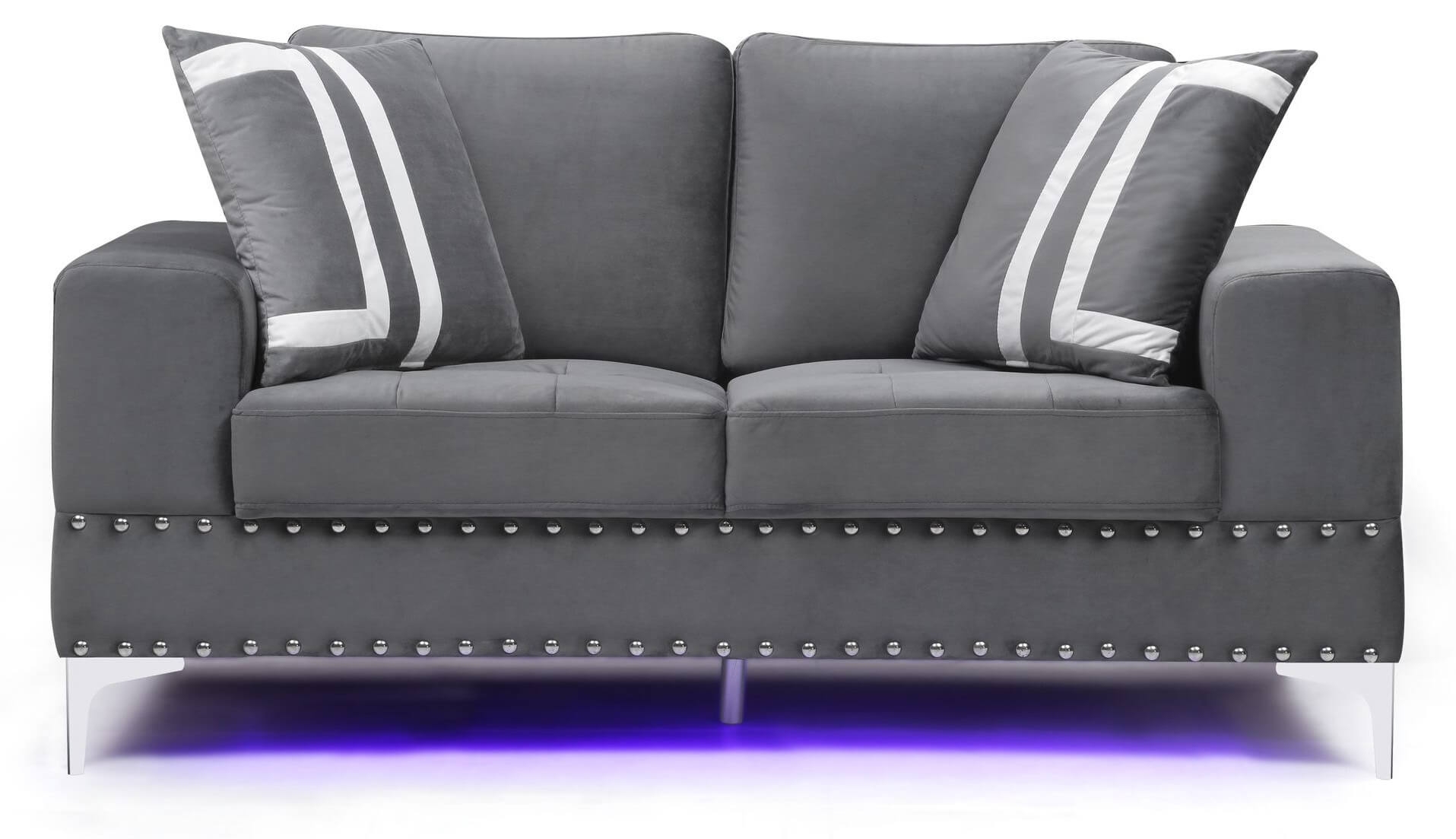 U98 Fabric Loveseat w/LED Lighting