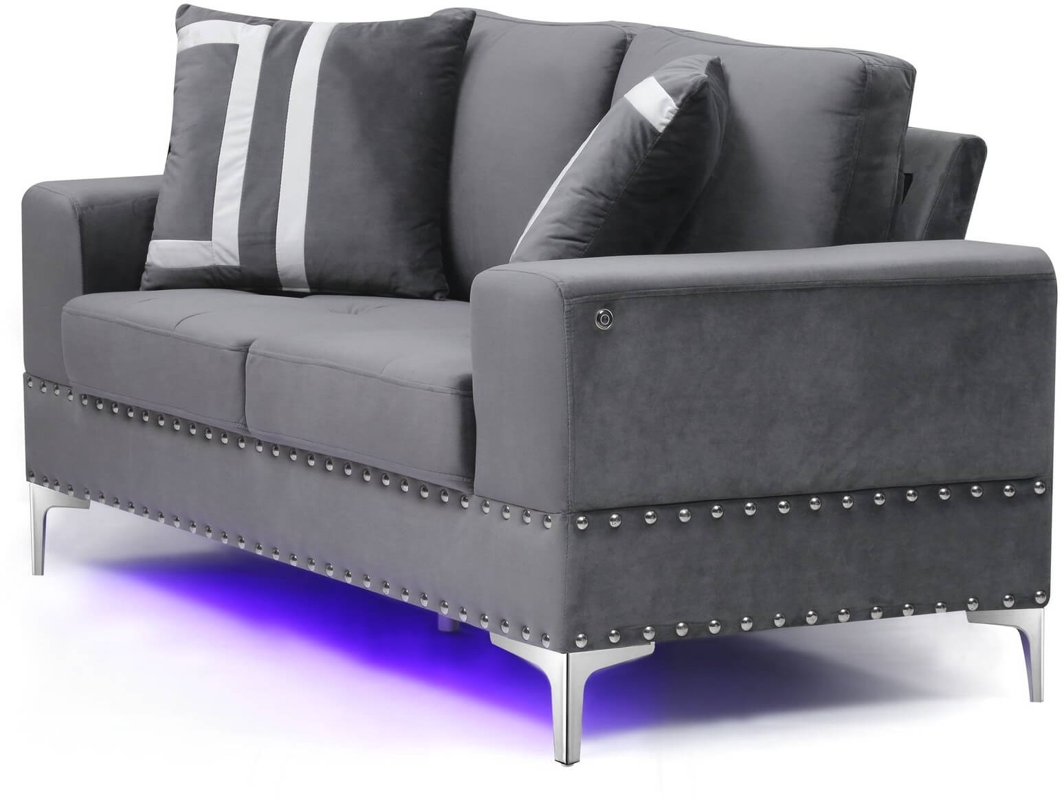 U98 Fabric Loveseat w/LED Lighting