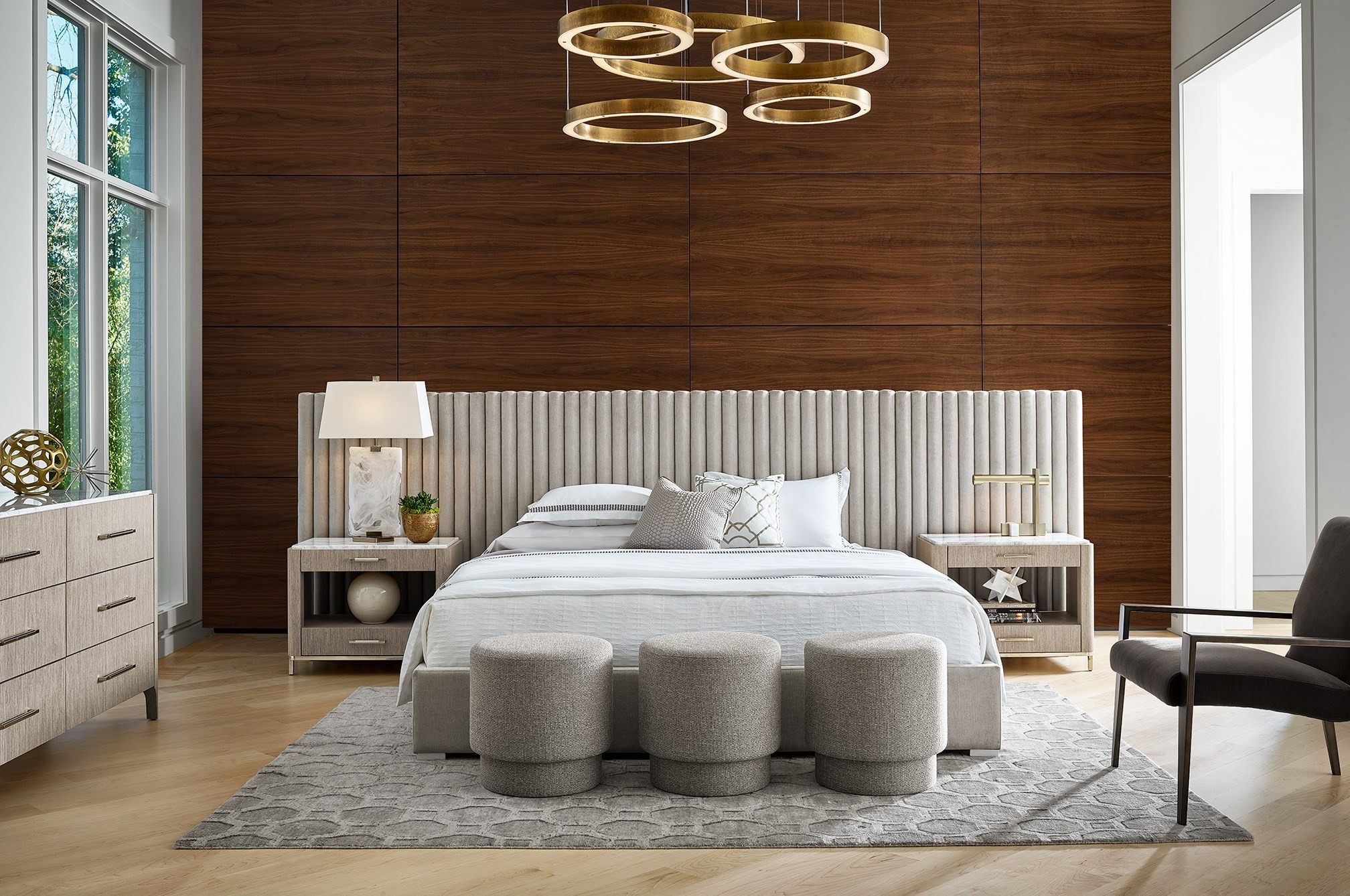 Decker Wall Fabric Platform Bed