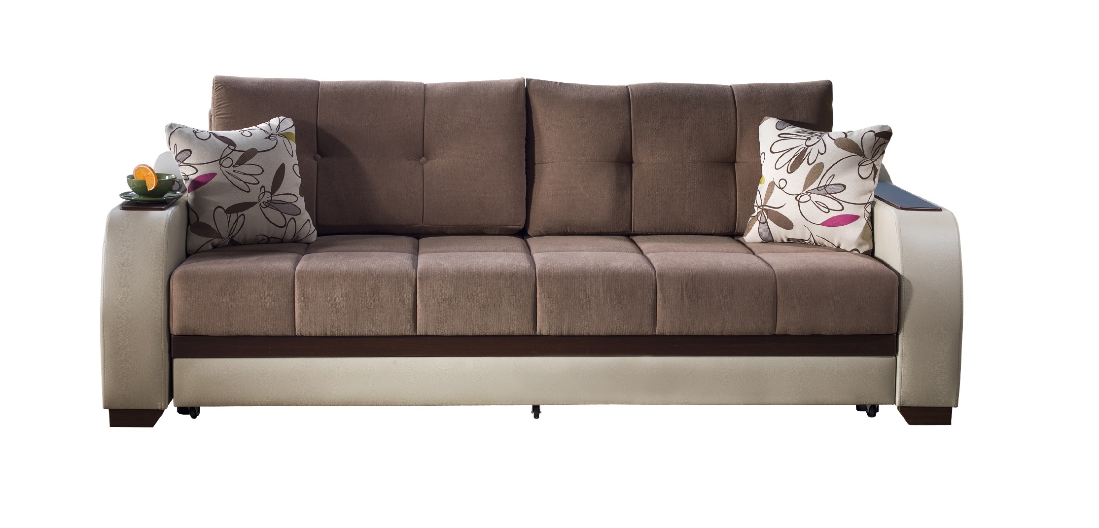 Ultra Fabric/PU Storage Sleeper Sofabed