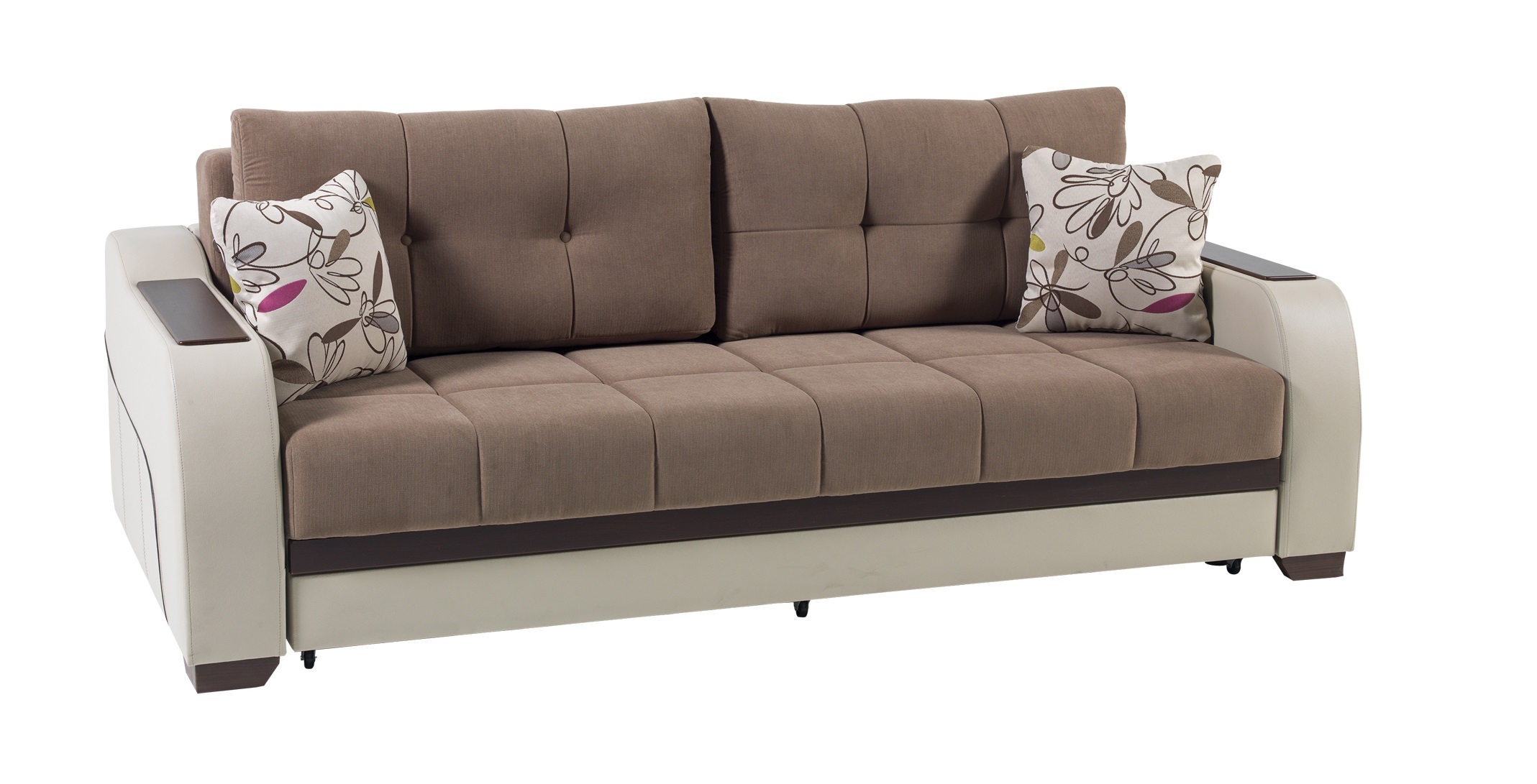 Ultra Fabric/PU Storage Sleeper Sofabed
