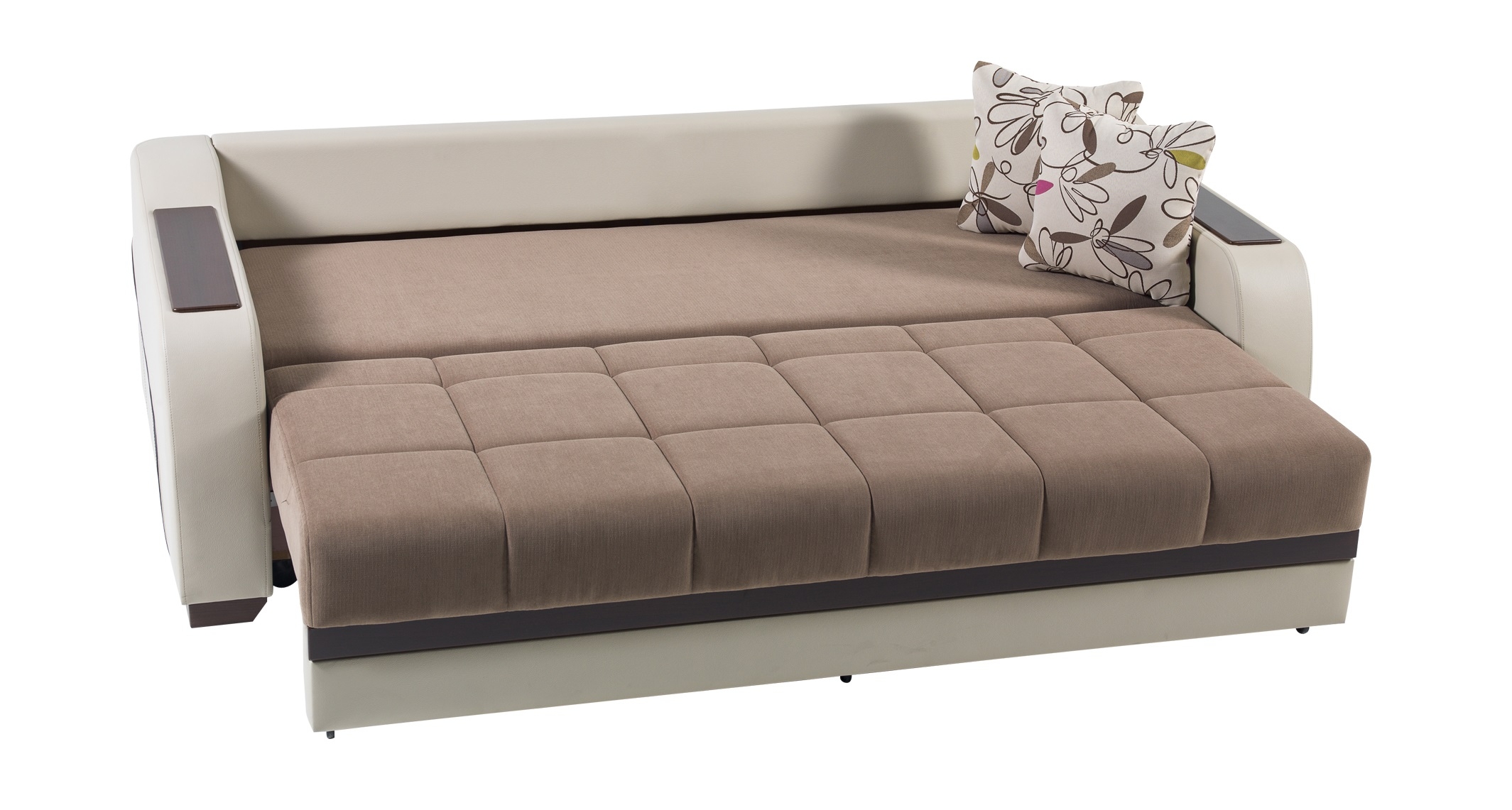 Ultra Fabric/PU Storage Sleeper Living Room Set