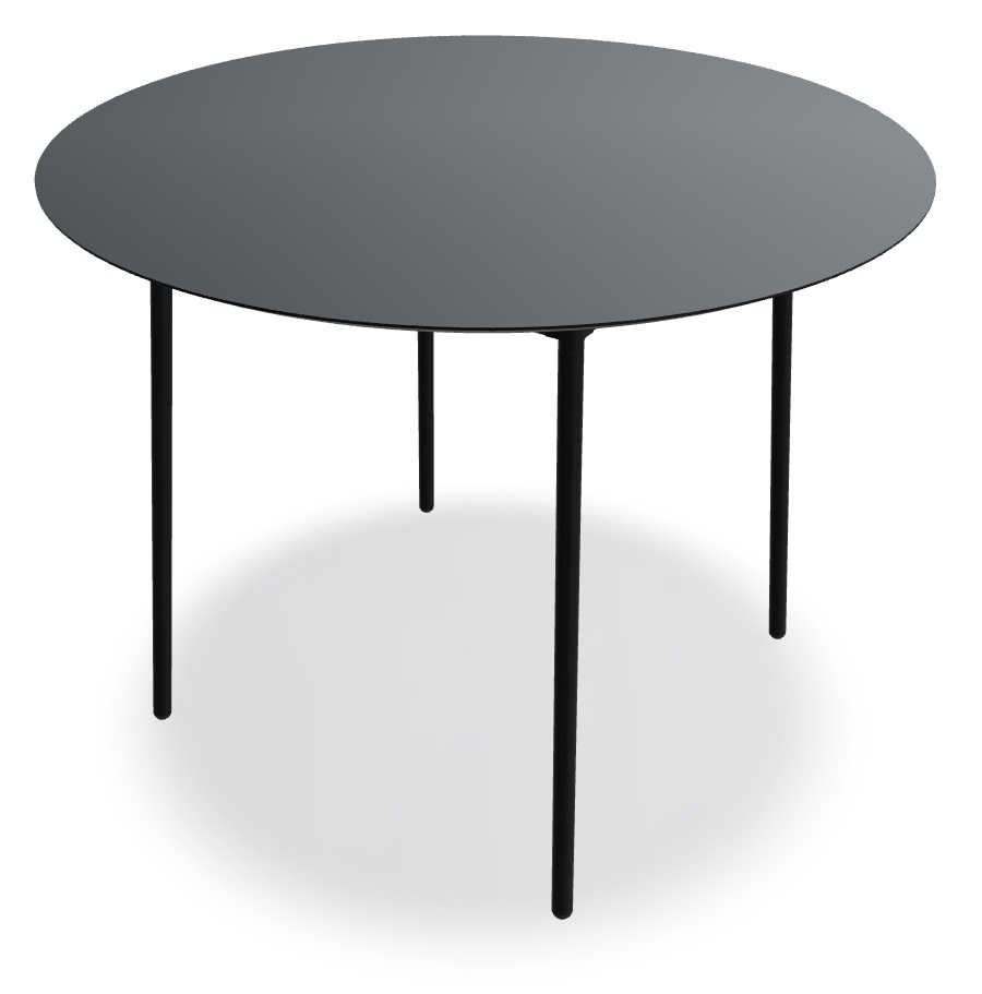 Unit Office Veneer Round High Table, W55.1" x D55.1"