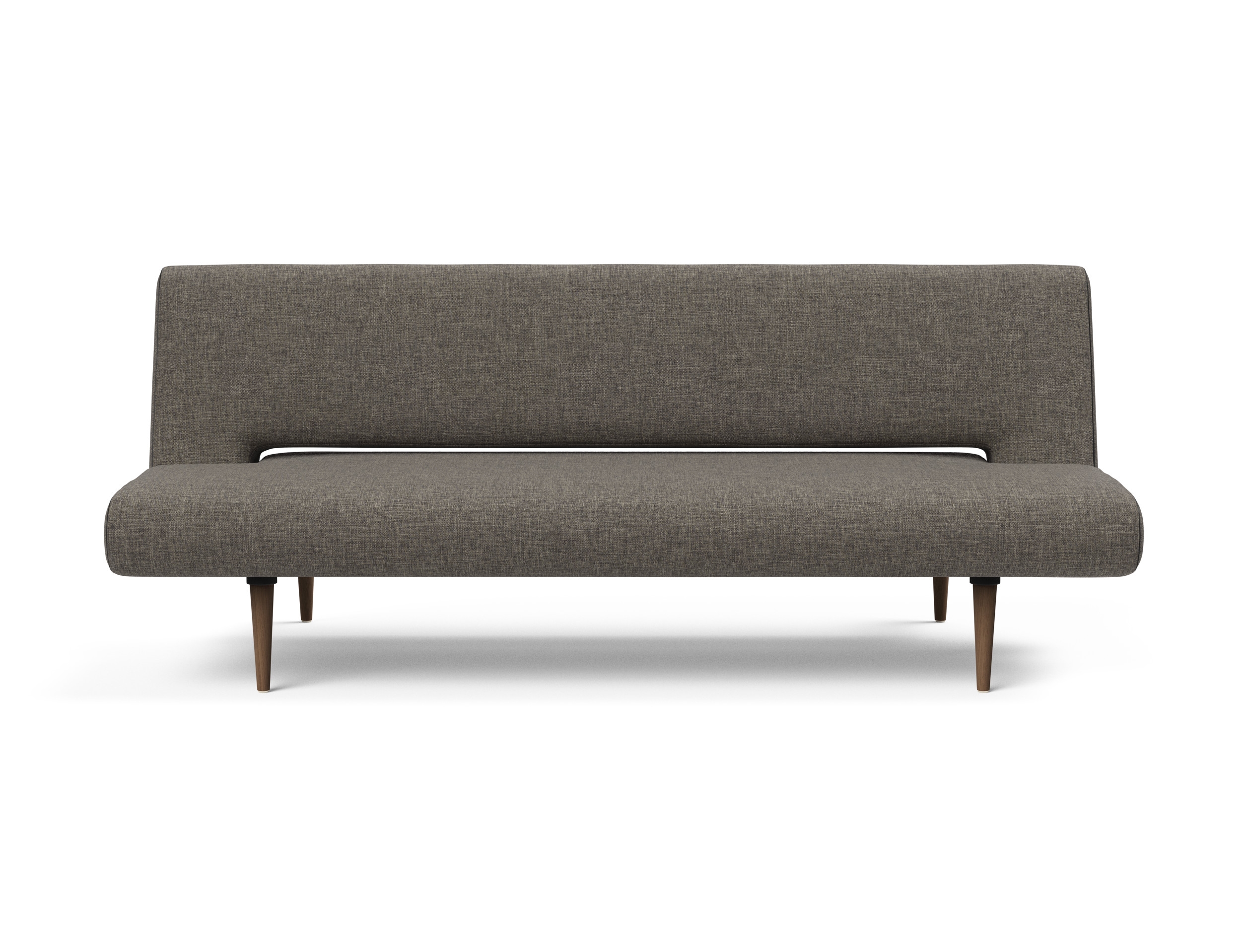 Unfurl Fabric Sofa Bed w/Dark Wood Legs