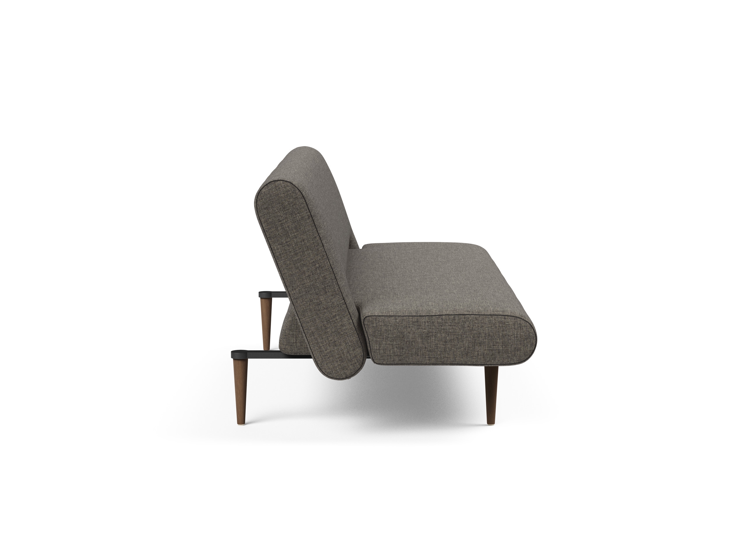 Unfurl Fabric Sofa Bed w/Dark Wood Legs