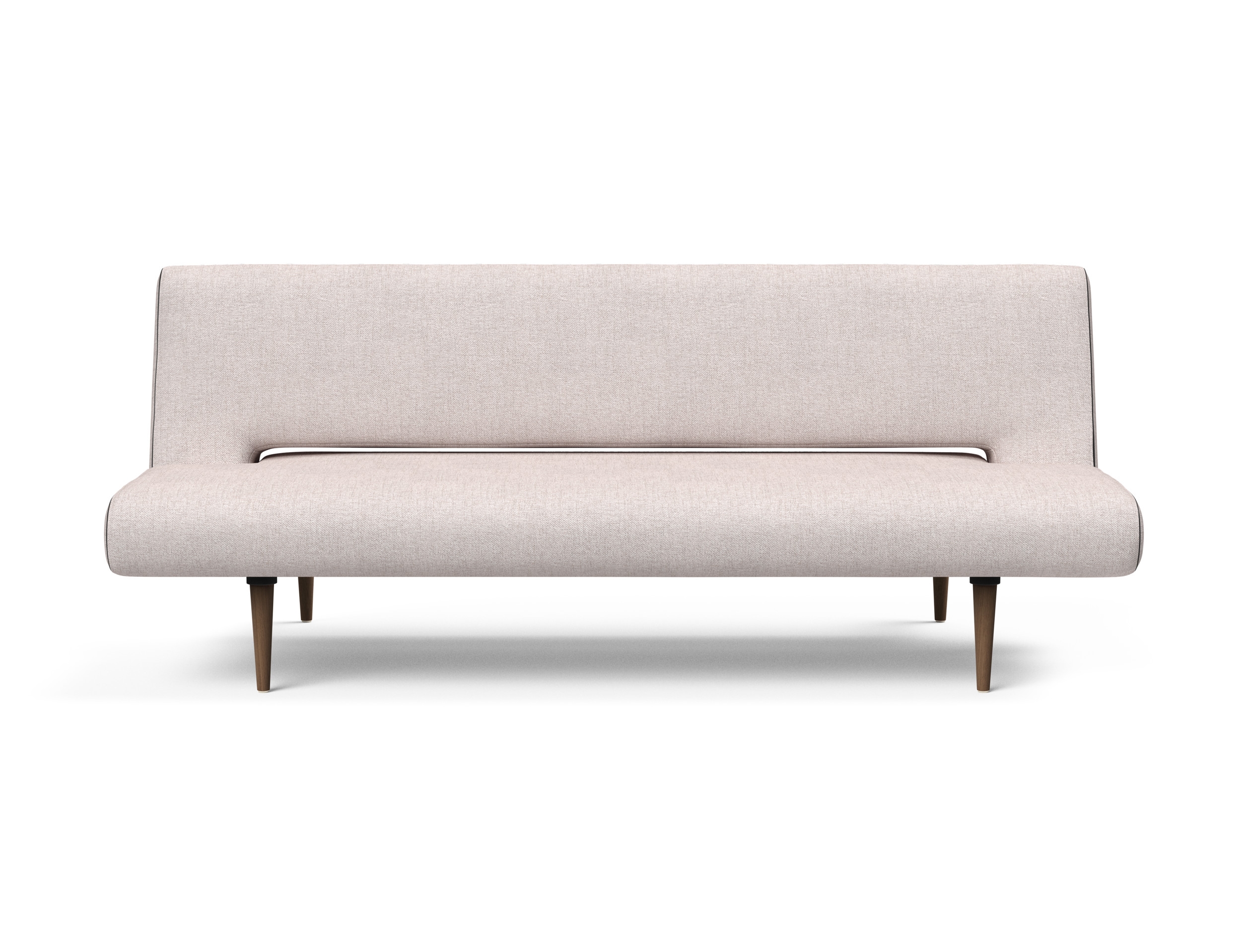 Unfurl Fabric Sofa Bed w/Dark Wood Legs