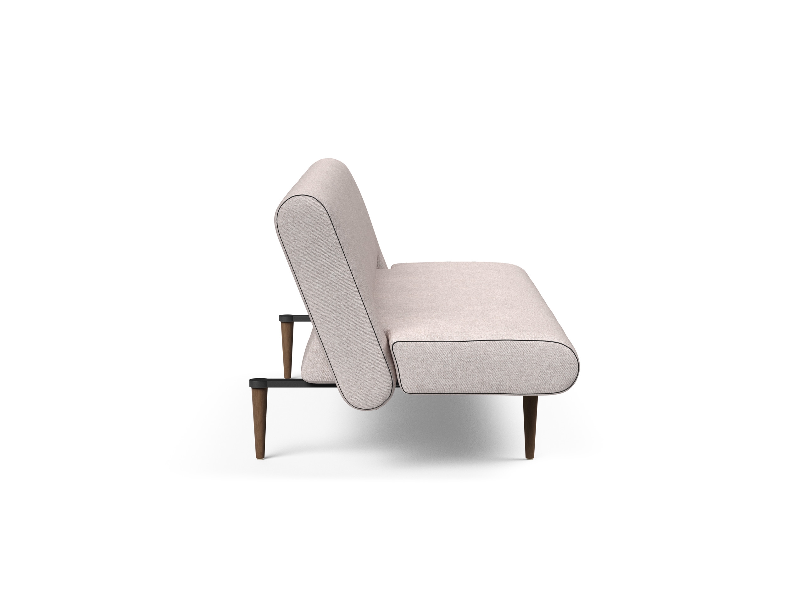 Unfurl Fabric Sofa Bed w/Dark Wood Legs